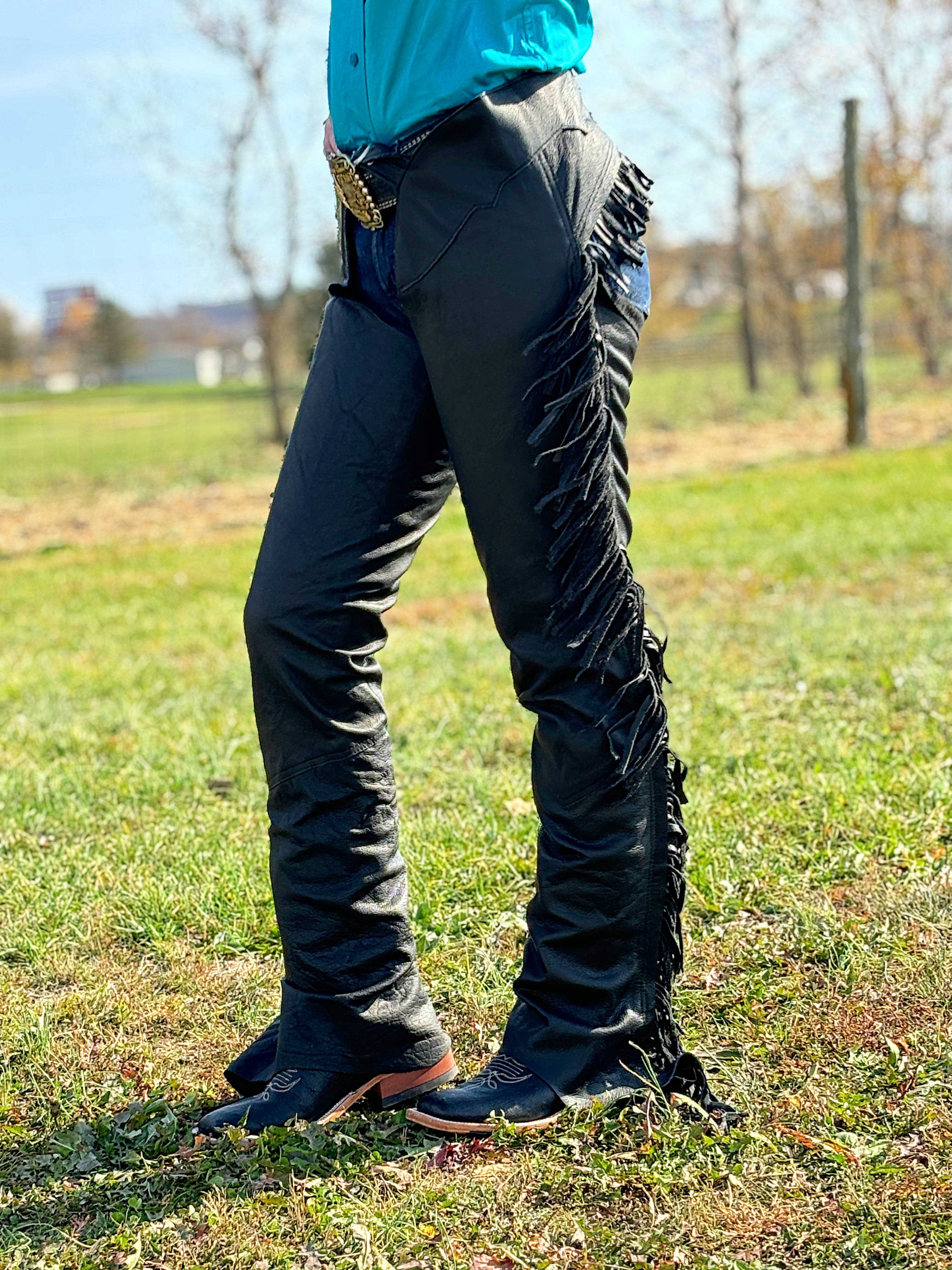 Smooth Leather Equitation Chaps - Henderson's Western Store