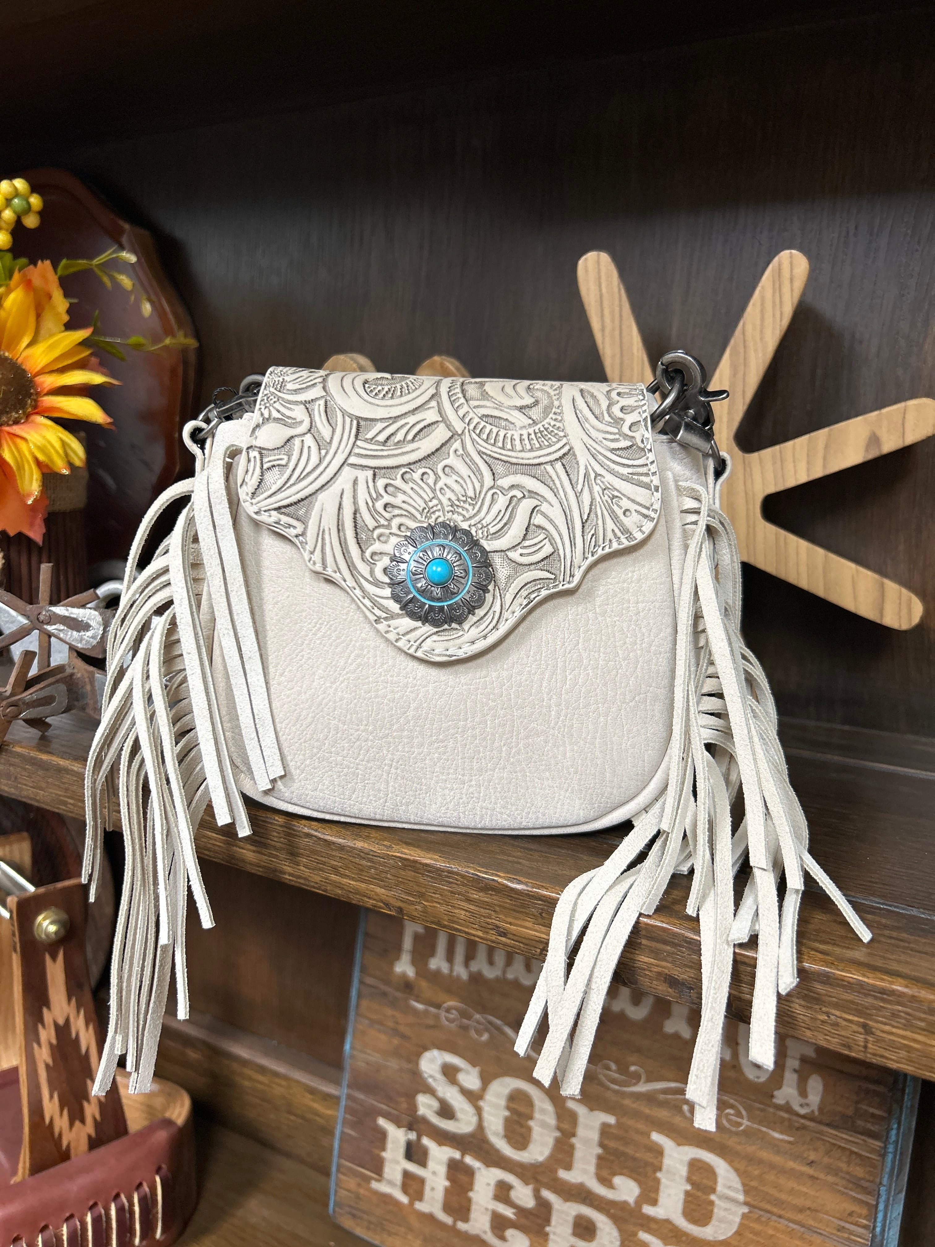 MW Embossed Fringe Mini Crossbody - Henderson's Western Store