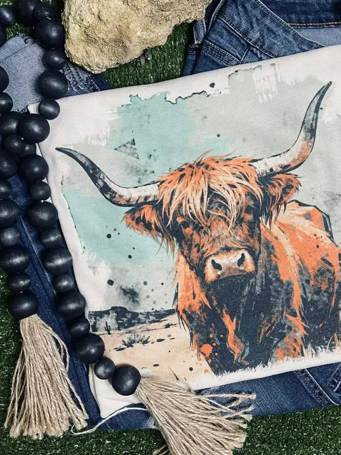 Highland Cow Tee - Henderson's Western Store