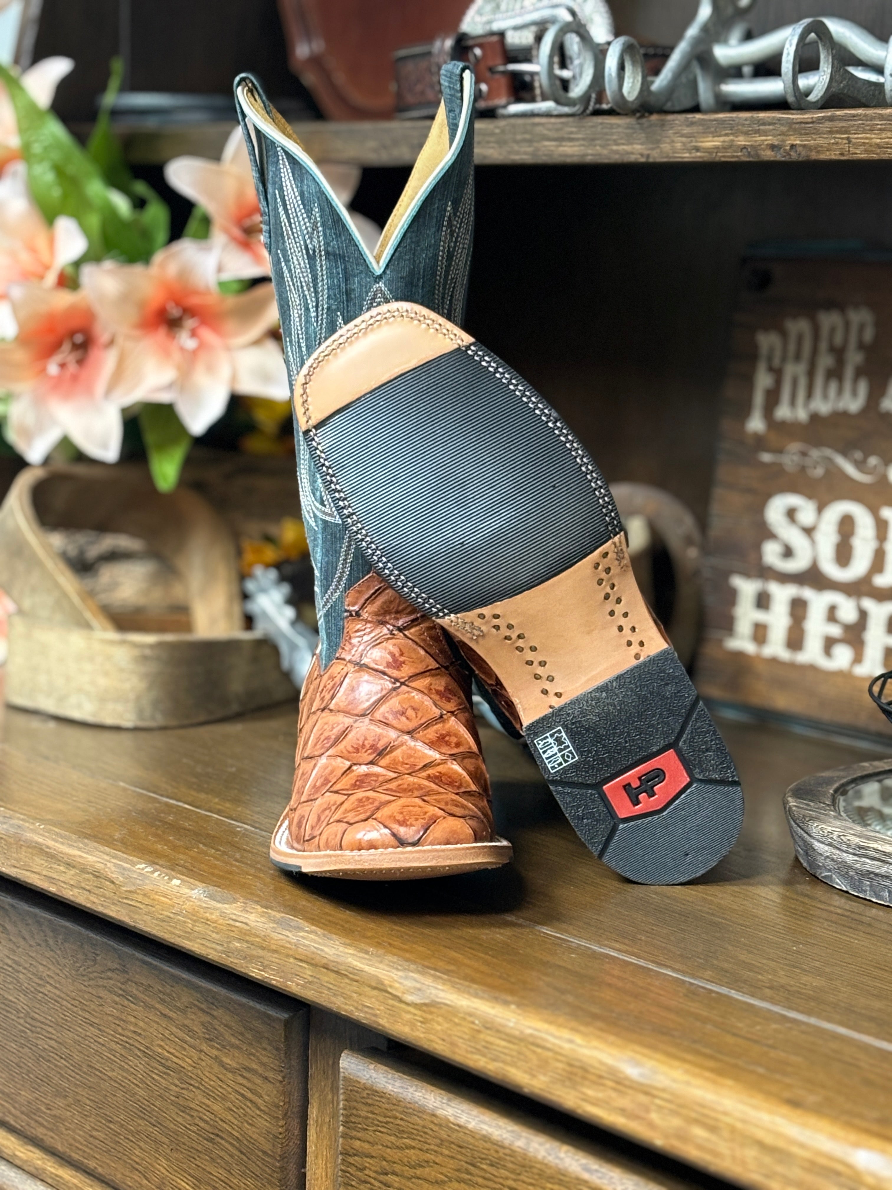 Cognac Filet Fo Fish Boots from Horse Power - Henderson's Western Store