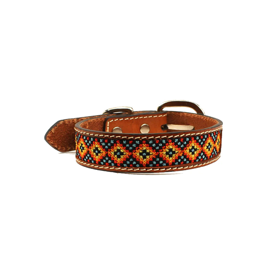 Aztec Inlay Dog Collar~XL - Henderson's Western Store