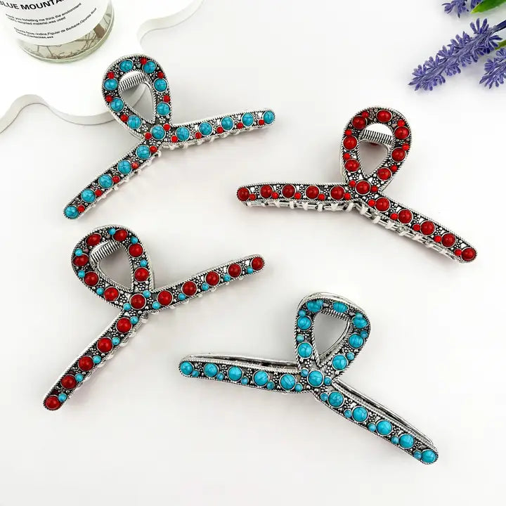 Vintage Fashion Agate Metal Hair Claw Clip - Henderson's Western Store