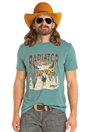 Dale Brisby Radiator Ranch Tee ~ Teal - Henderson's Western Store