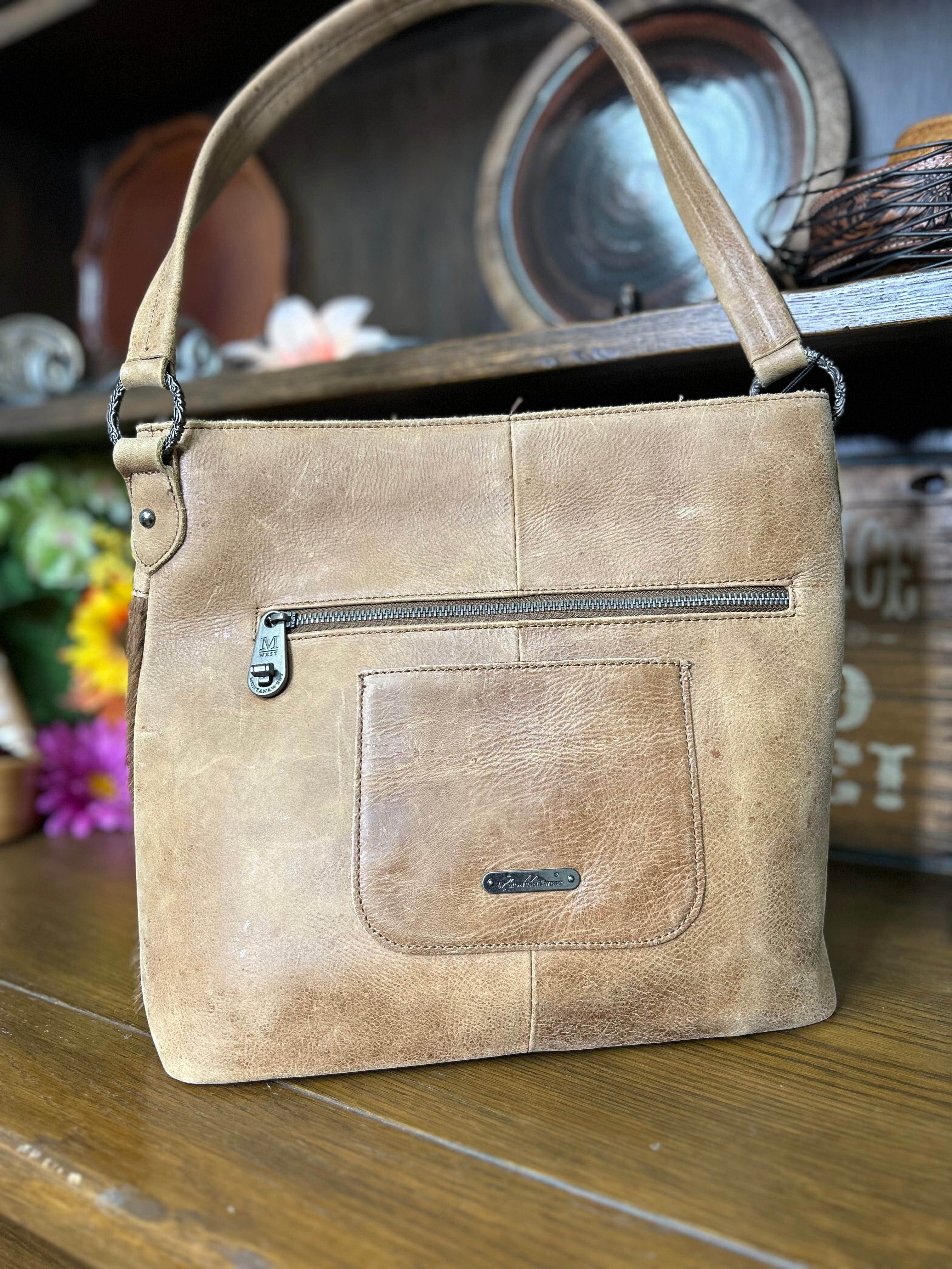 MW Hand Leather Cowhide Hobo - Henderson's Western Store