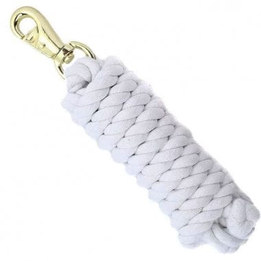 Copy of Cotton Lead W/Brass Bull Snap 10' - White - Henderson's Western Store