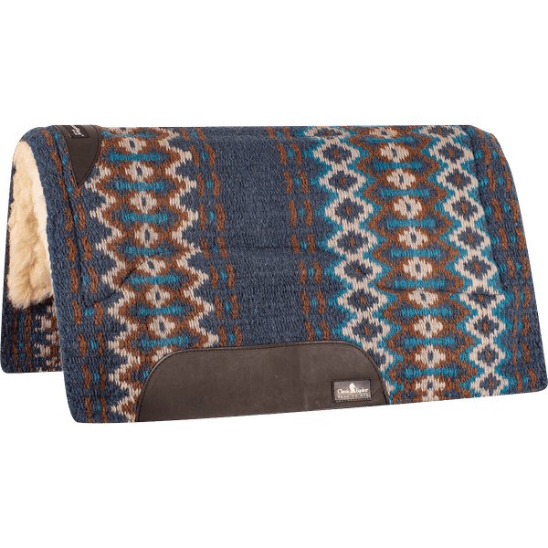 Sensorflex Wool Felt Pad ~ Navy/Chestnut - Henderson's Western Store