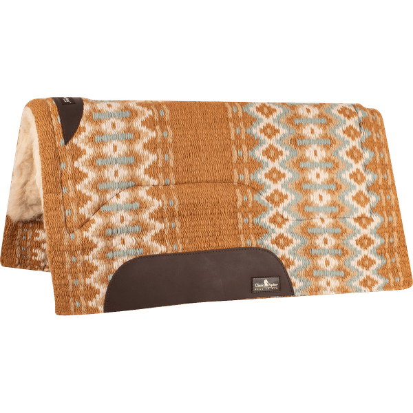 Sensorflex Wool Felt Pad ~ Buckskin/Aqua - Henderson's Western Store