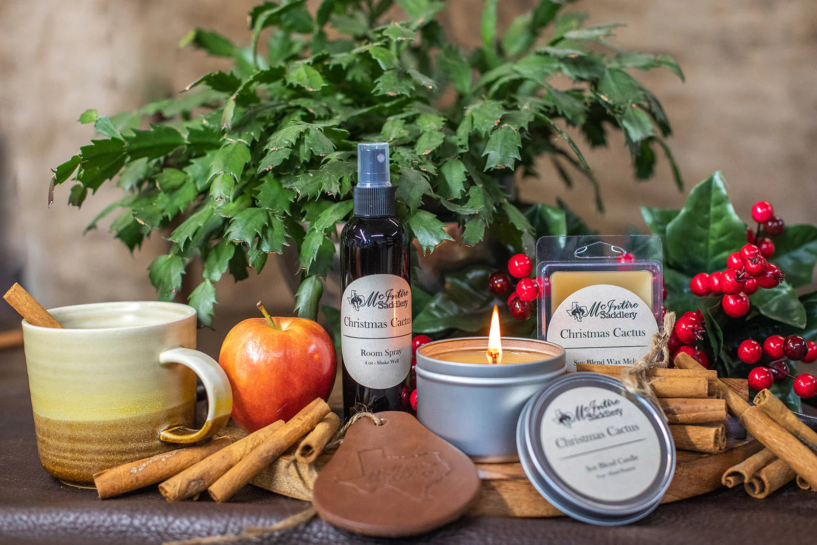 McIntire Saddlery Candles ~ Christmas Cactus - Henderson's Western Store