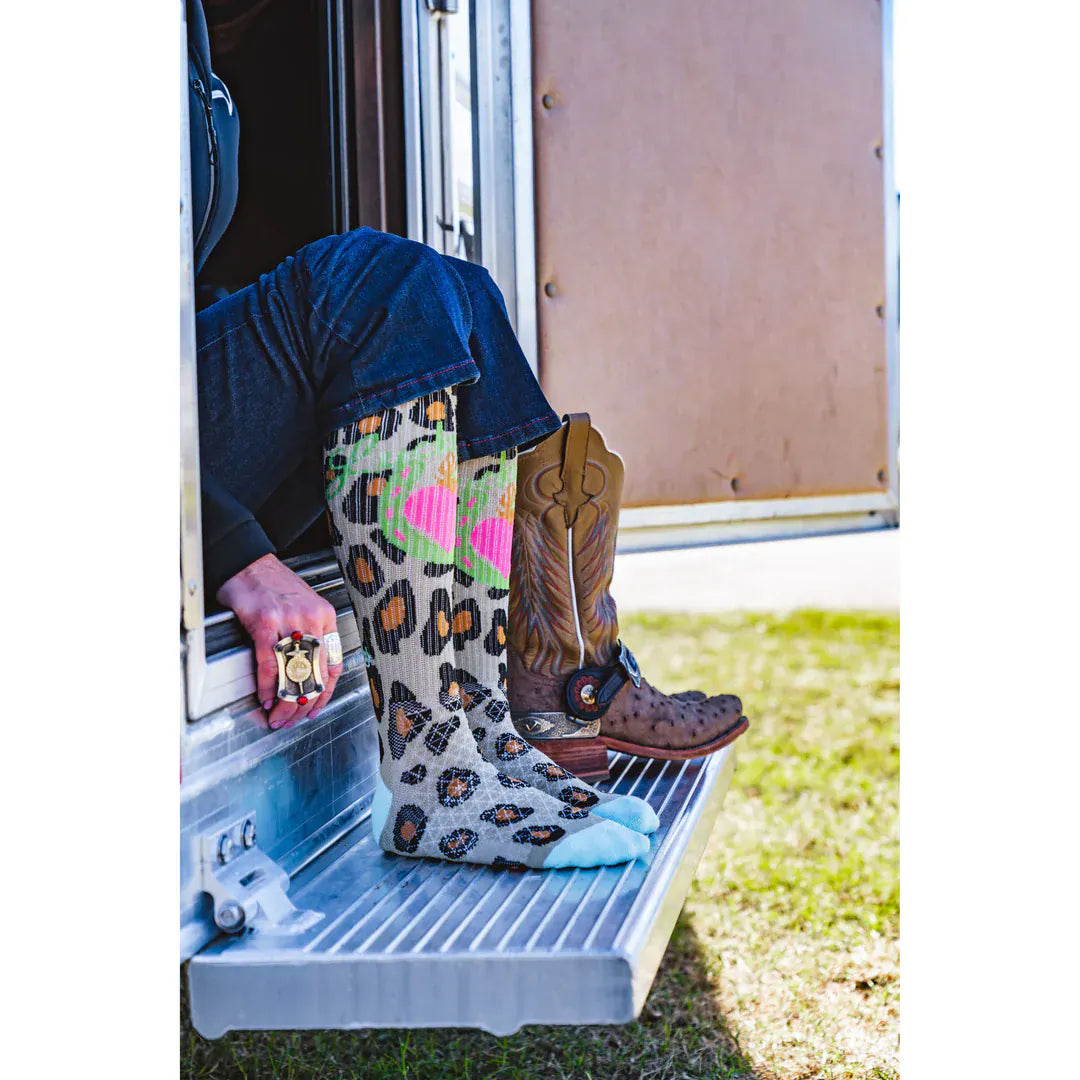 Lucky Chuck Socks ~ Lucky Leopard Diva - Henderson's Western Store
