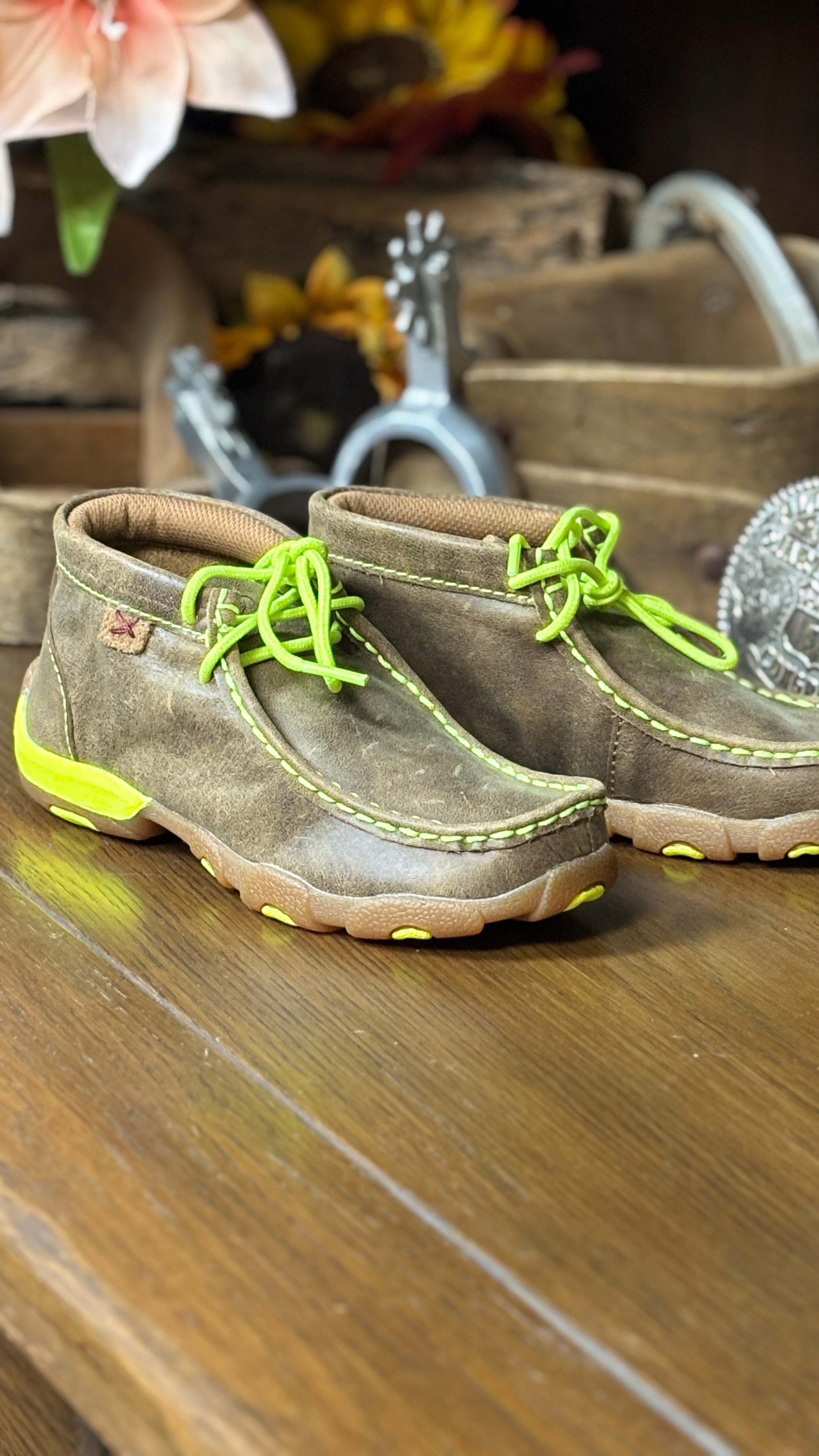 Youth Driving Moc by Twisted X ~ Neon Yellow - Henderson's Western Store