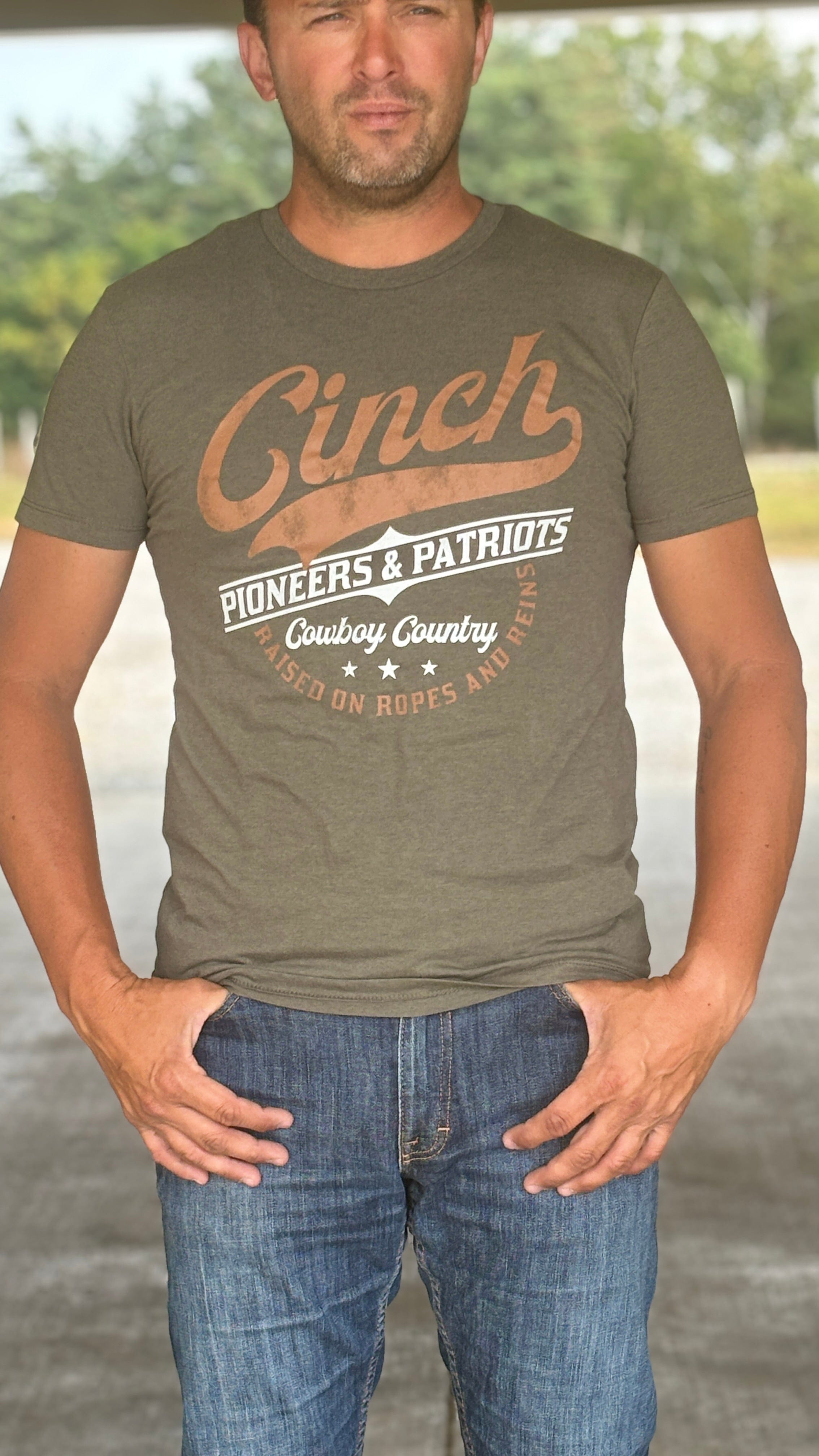 Men's Cinch Classic Tee ~ Olive - Henderson's Western Store