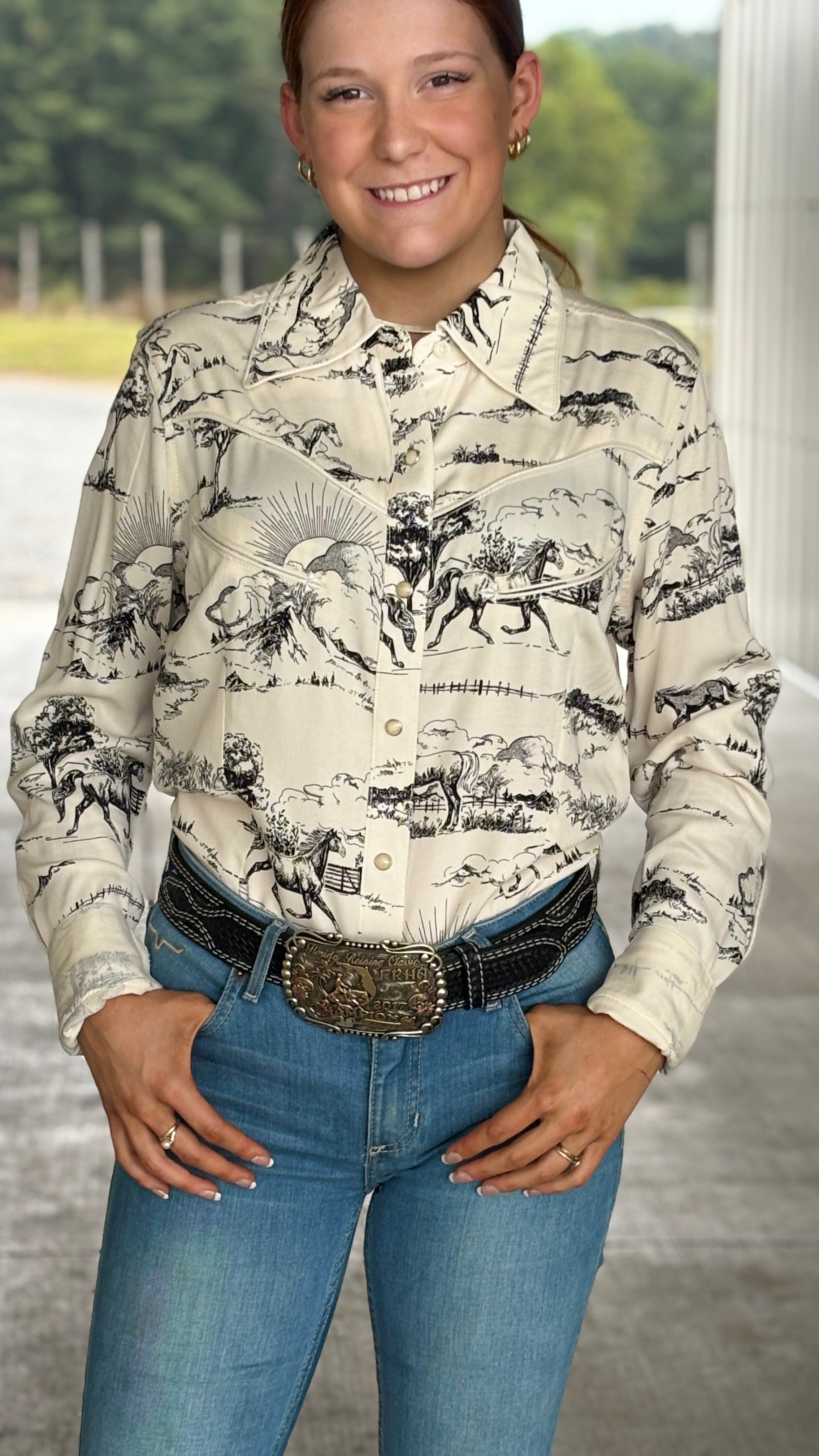 Lainey Wilson Country Toile Shirt by Wrangler X - Henderson's Western Store
