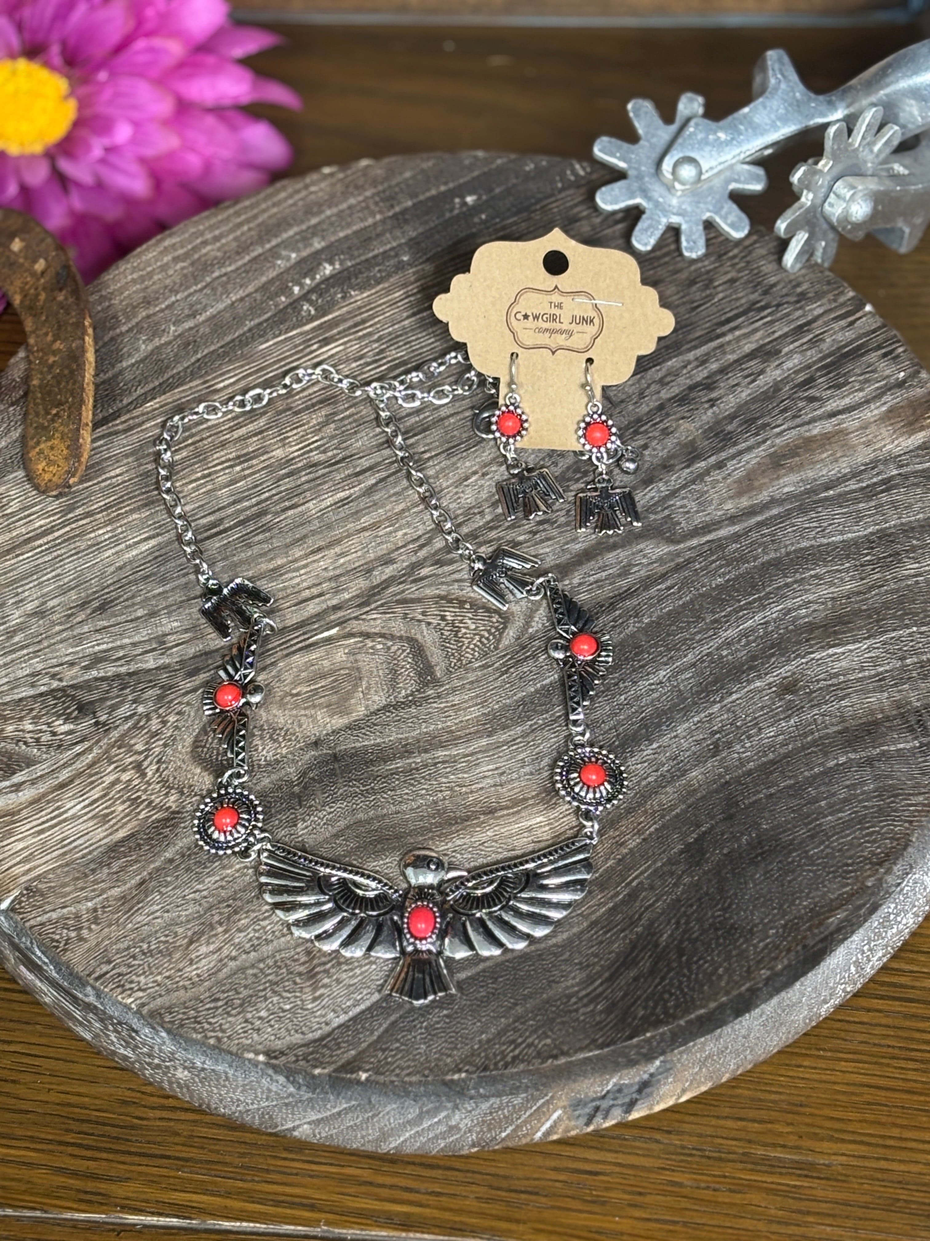 Western Thunderbird Stone Necklace Set - Henderson's Western Store