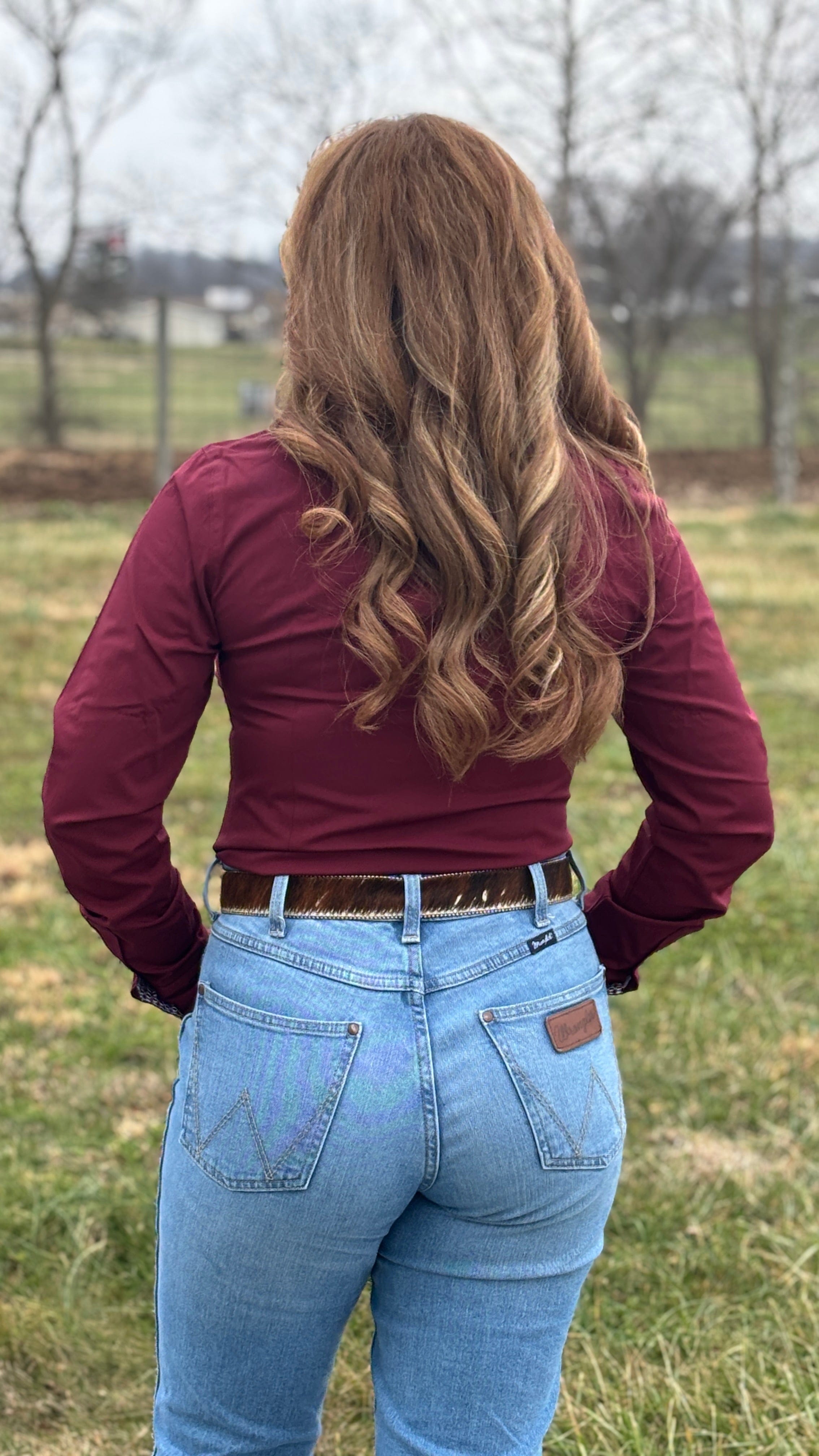 Ladies Cinch ~ Burgundy - Henderson's Western Store