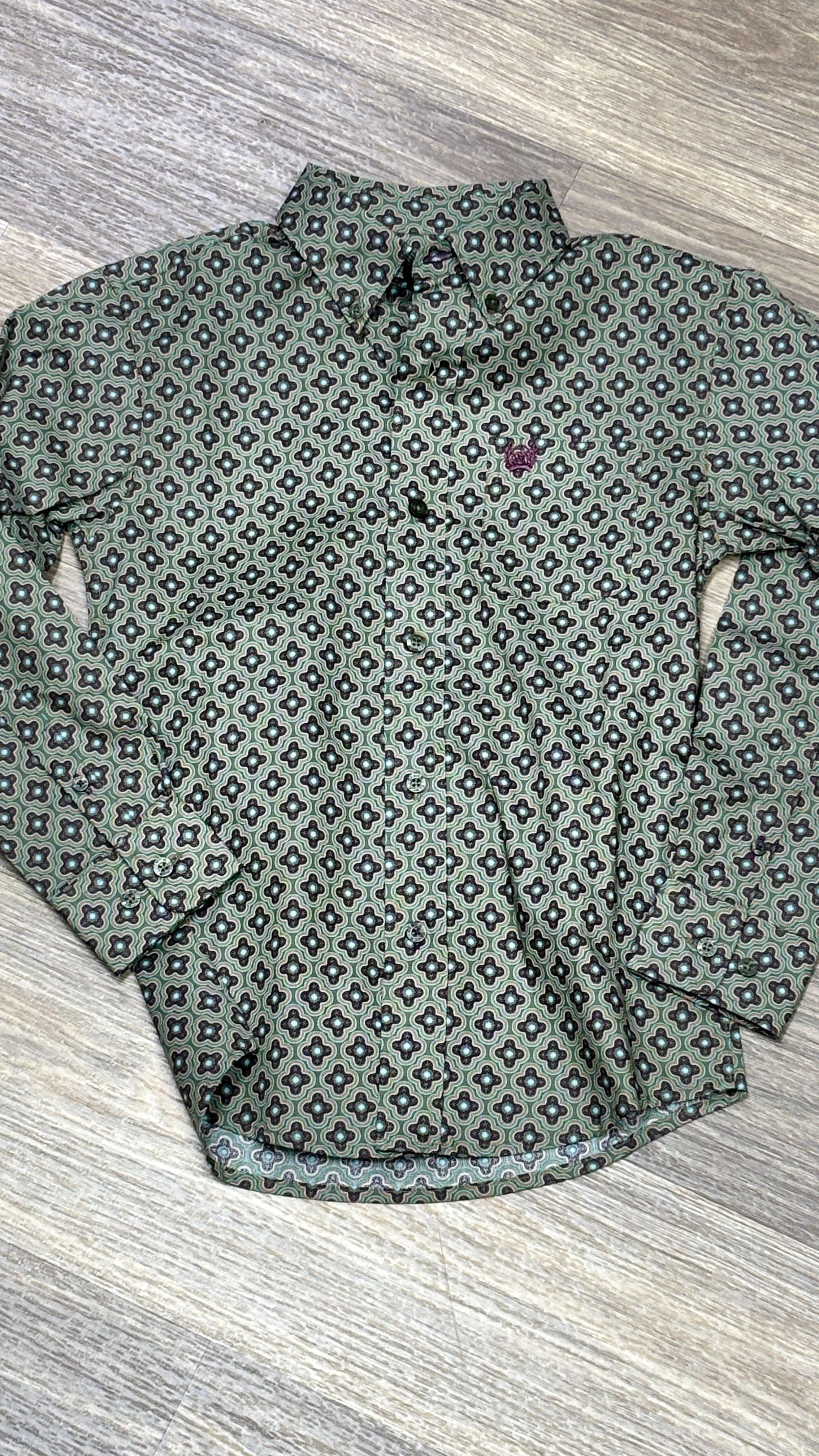 Boy's Cinch Geo Print ~ Olive - Henderson's Western Store