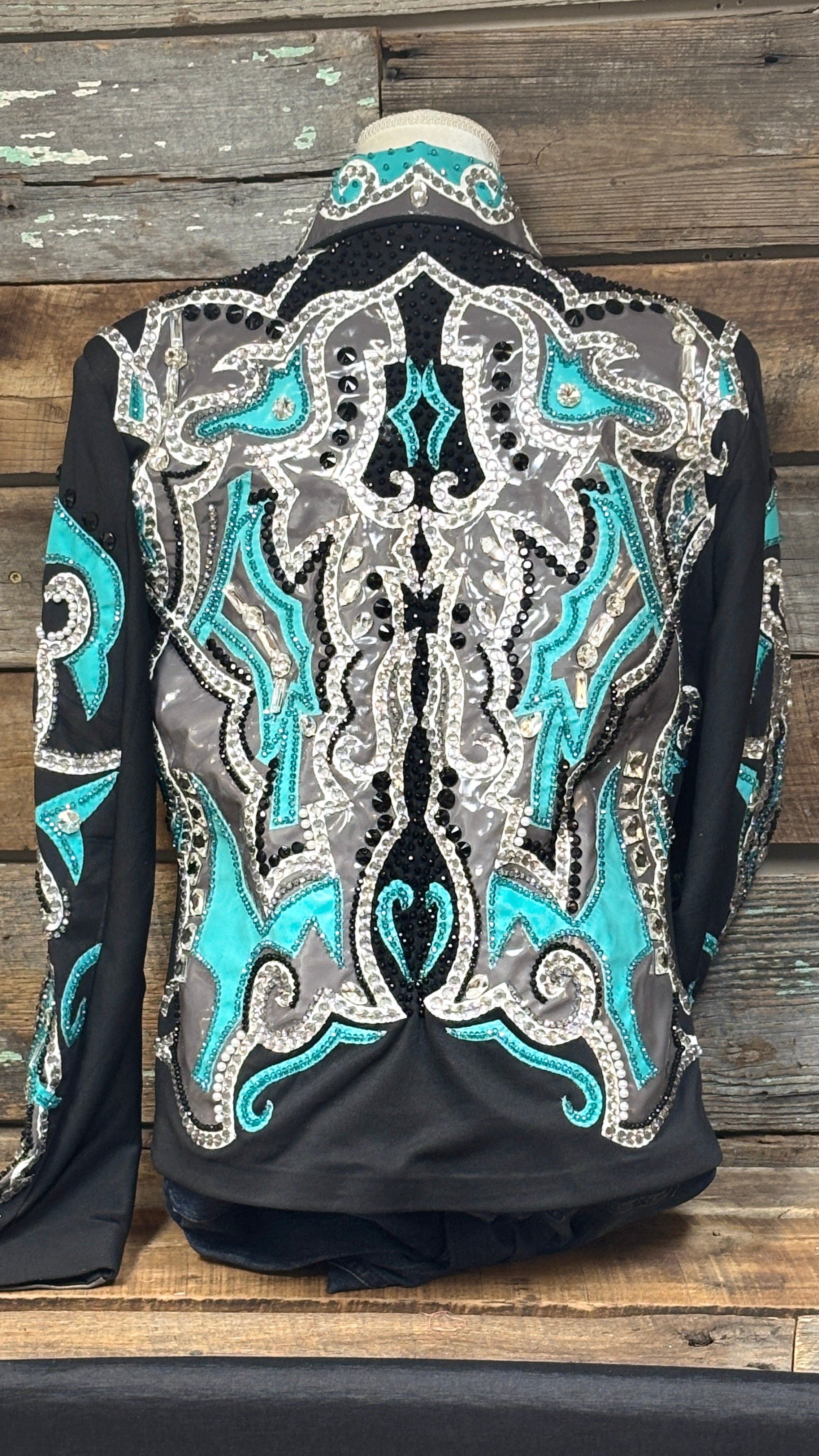 All Day Show Jacket ~ Teal & Gray - Henderson's Western Store