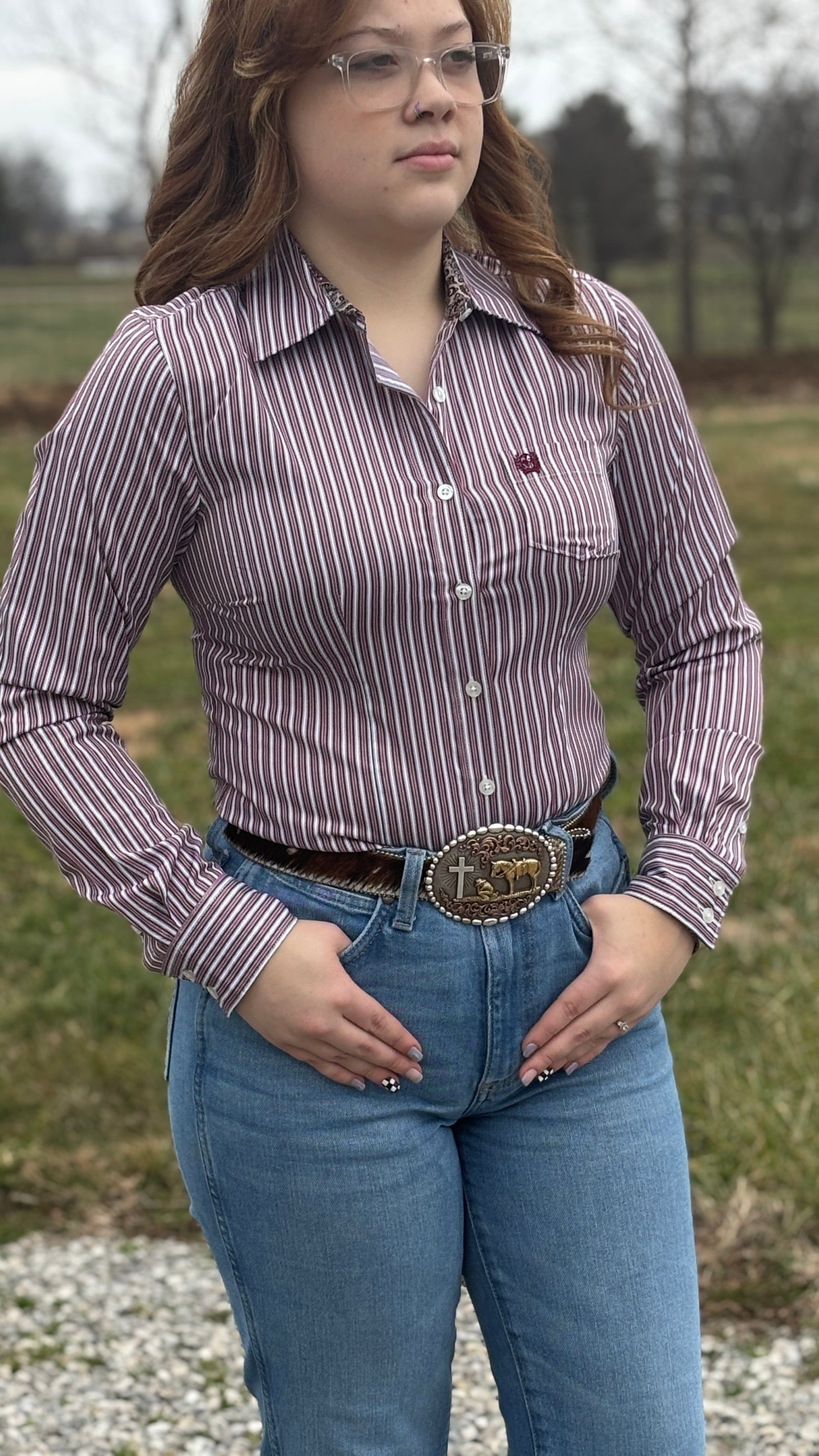 Ladies Cinch ~ Mulberry Stripe - Henderson's Western Store