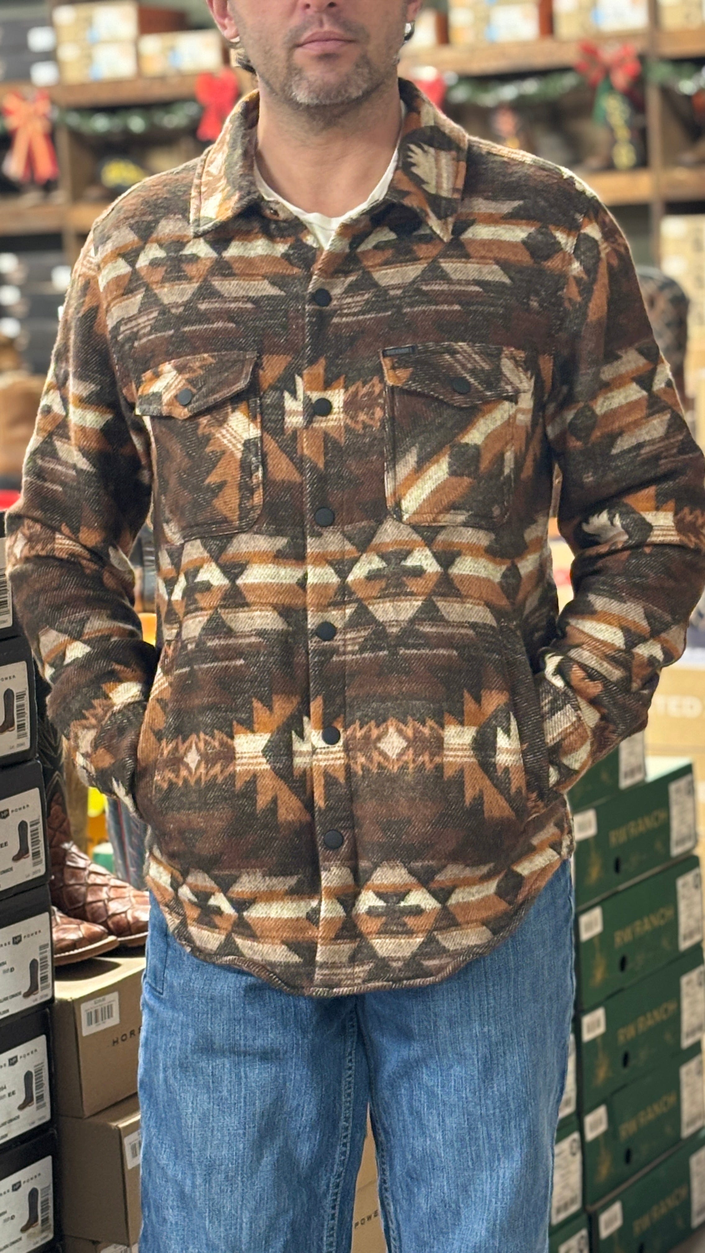 Aztec Jacquard Shacket by Rock & Roll - Henderson's Western Store