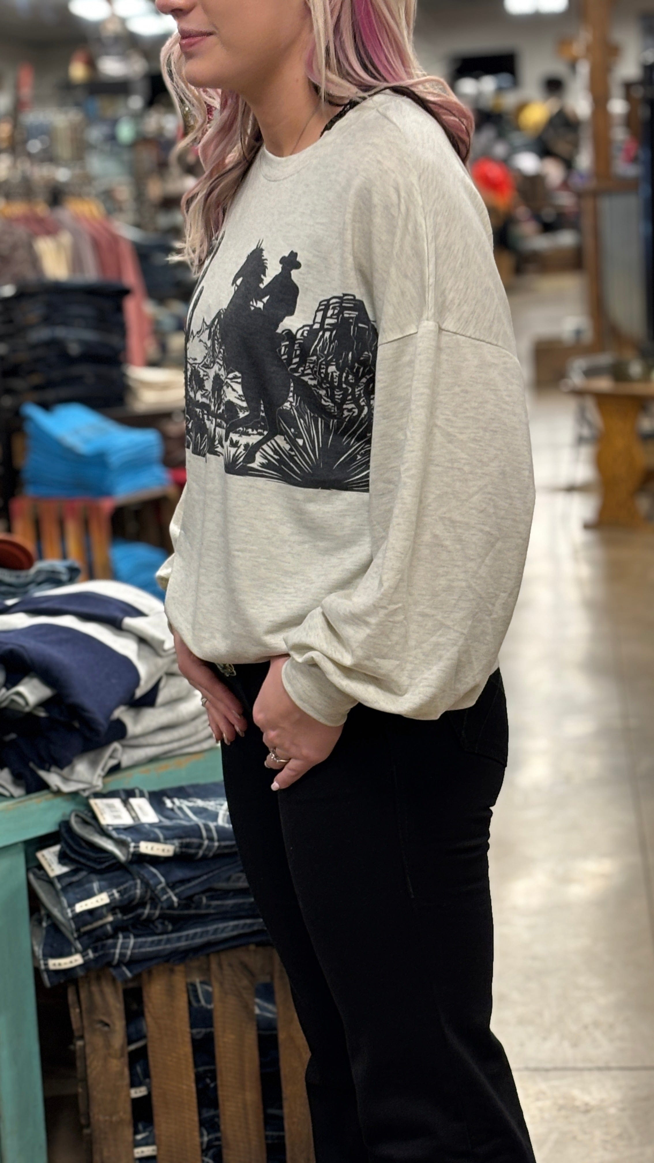 Western Wyoming Long Sleeve Tee - Henderson's Western Store