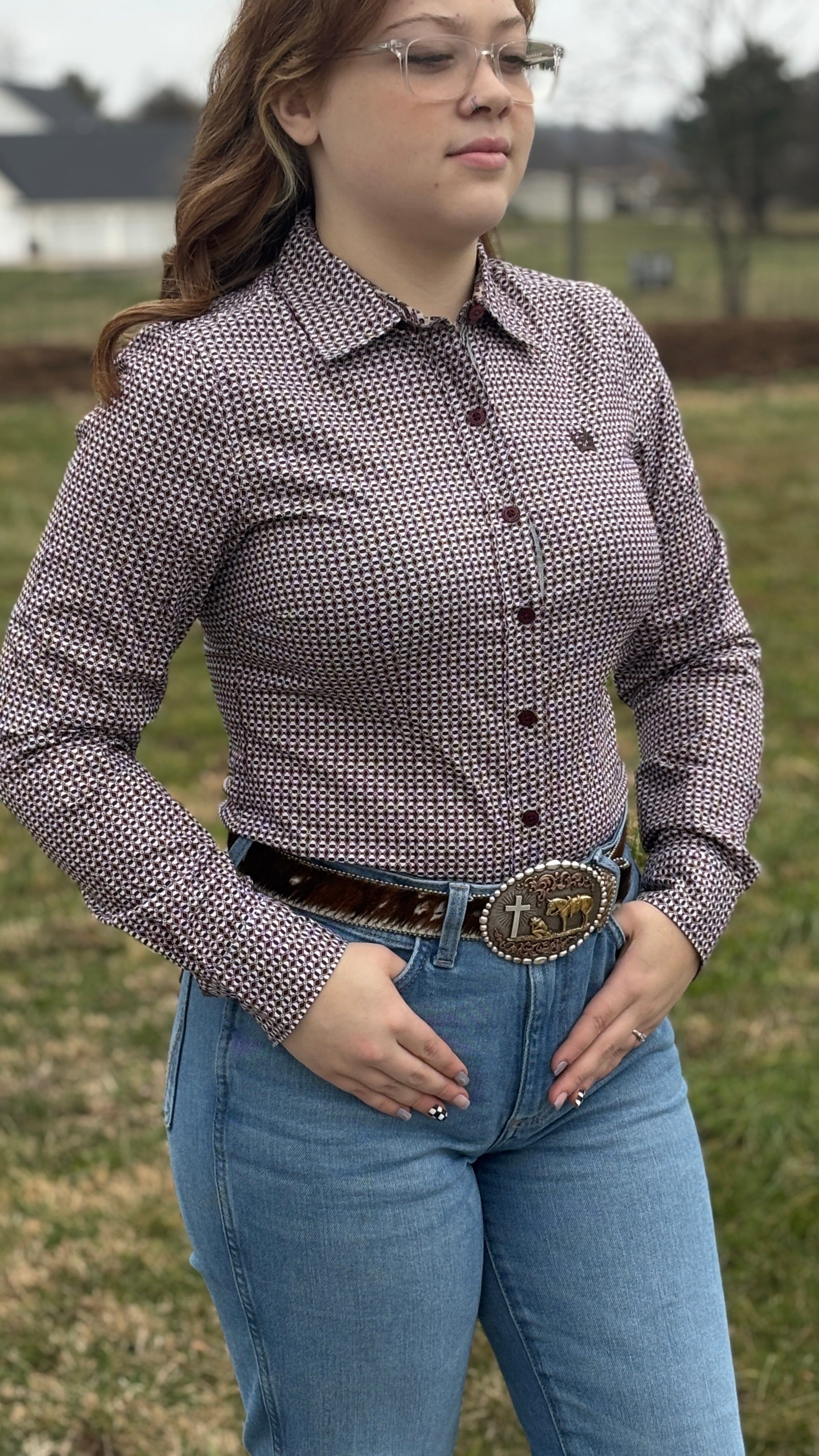 Ladies Cinch ~ Mulberry Geo - Henderson's Western Store