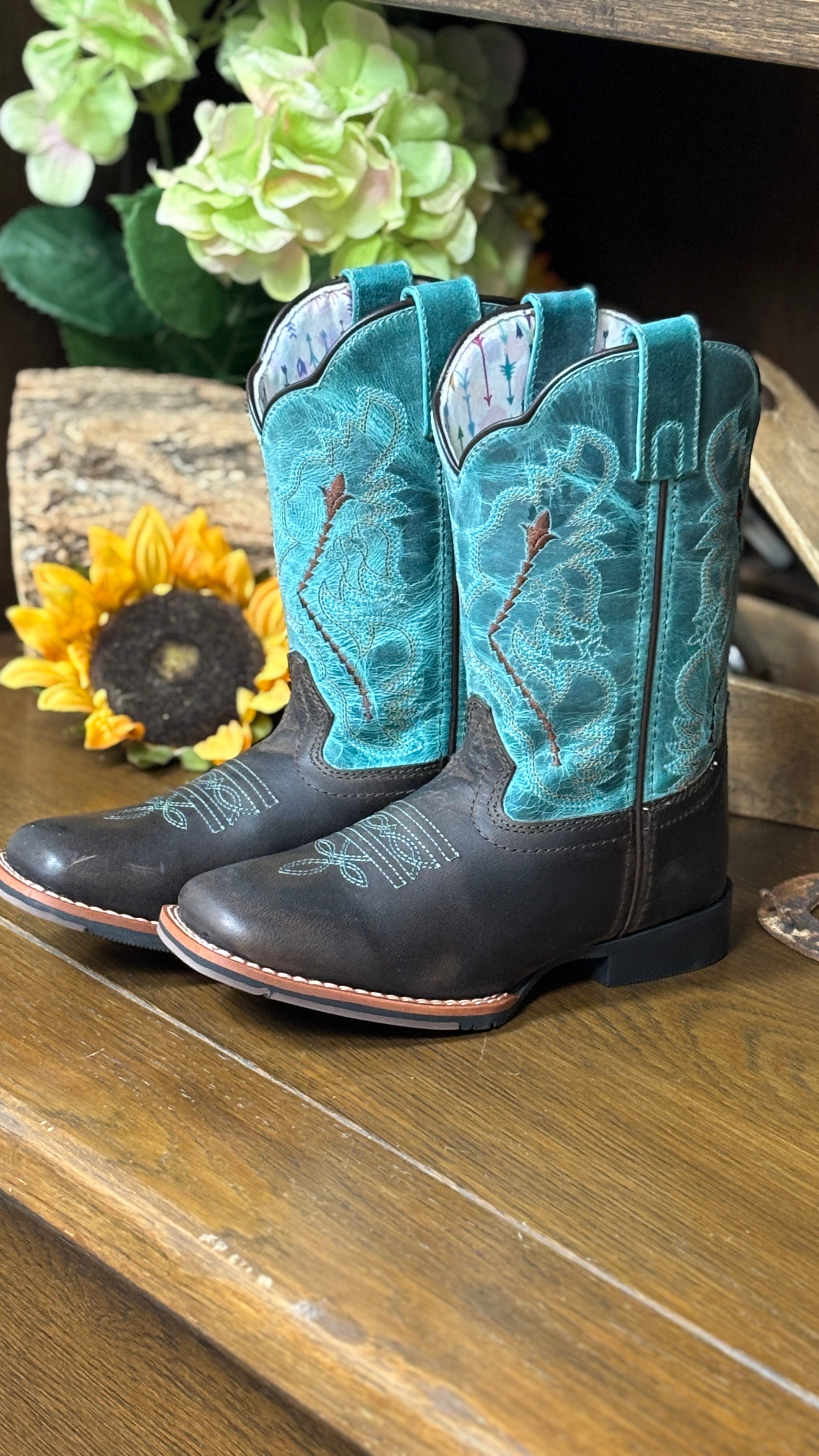 Salina Boots by Dan Post ~ Turquoise - Henderson's Western Store