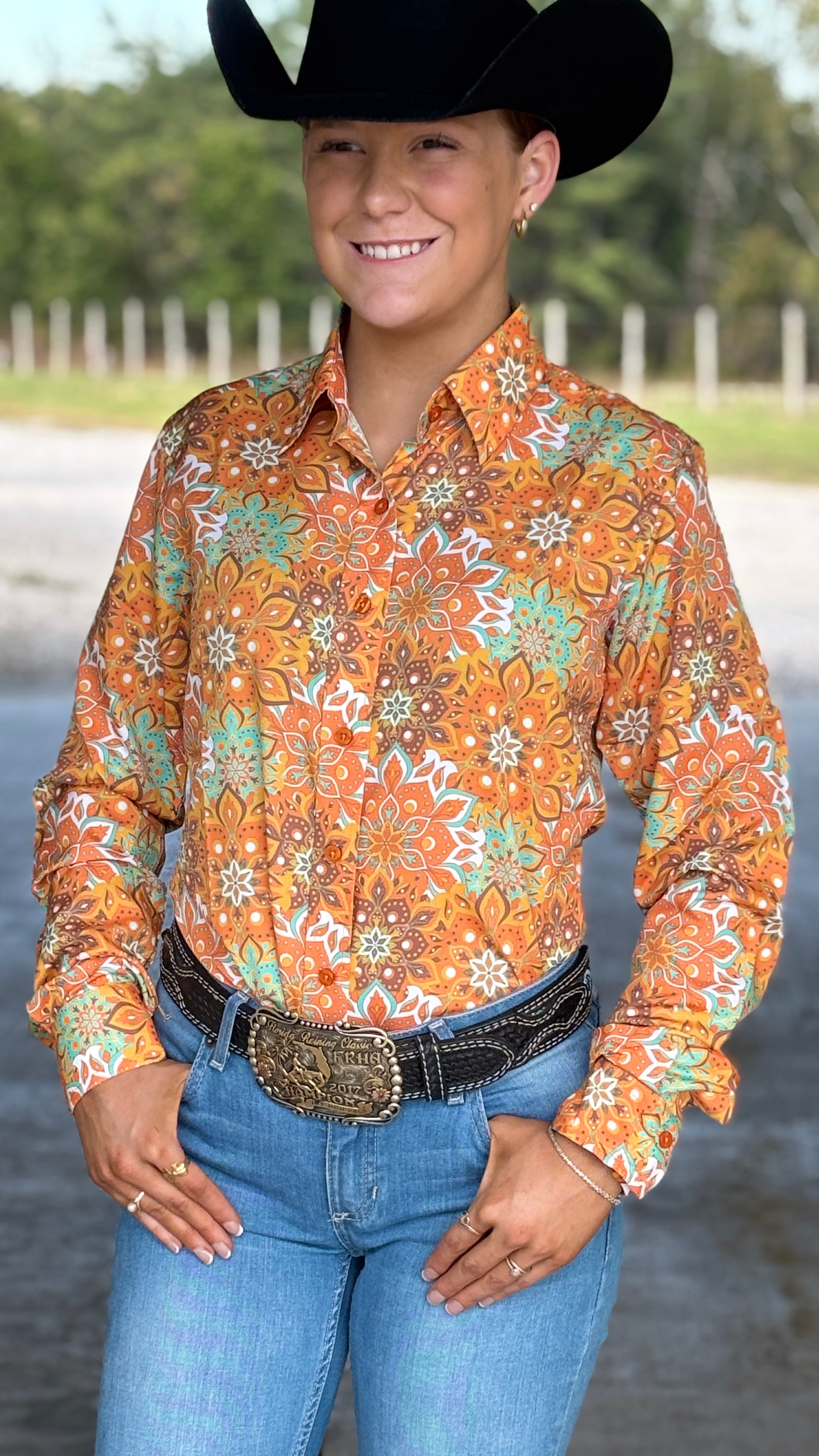 RHC Easy Care Show Shirt ~ Orange - Henderson's Western Store