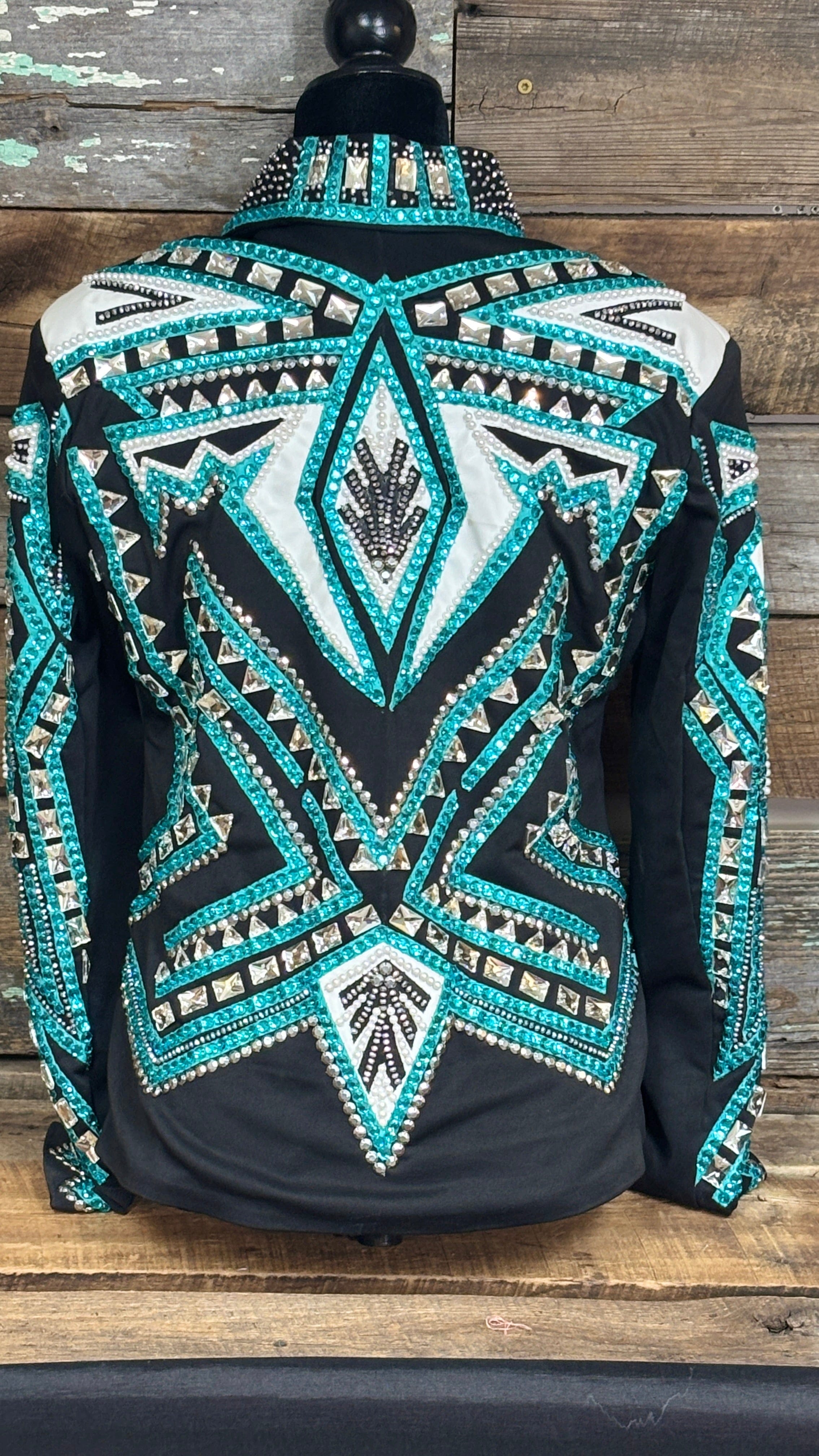 All Day Show Jacket ~ Teal & White - Henderson's Western Store