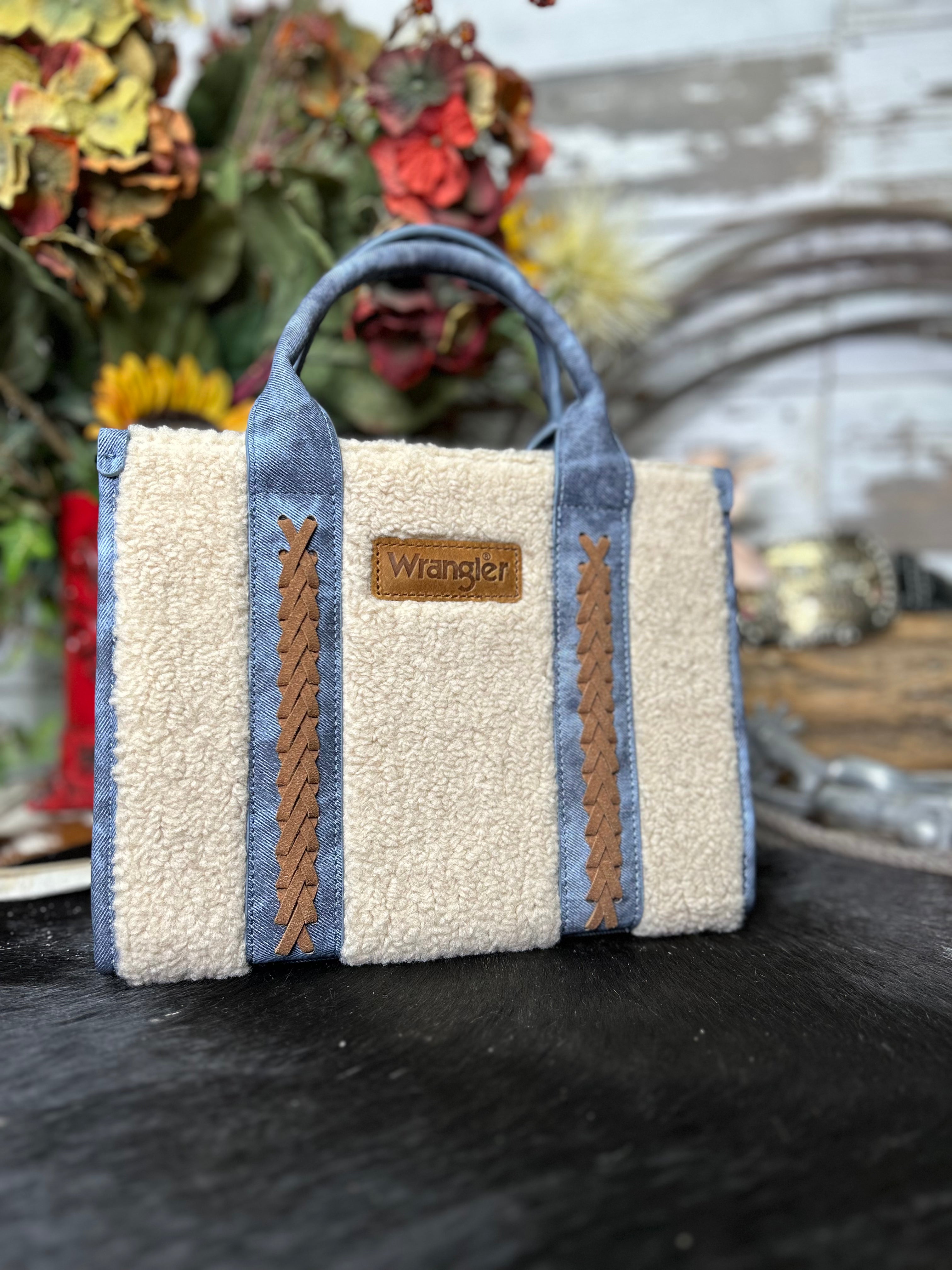 Wrangler Sherpa Denim Tote - Henderson's Western Store