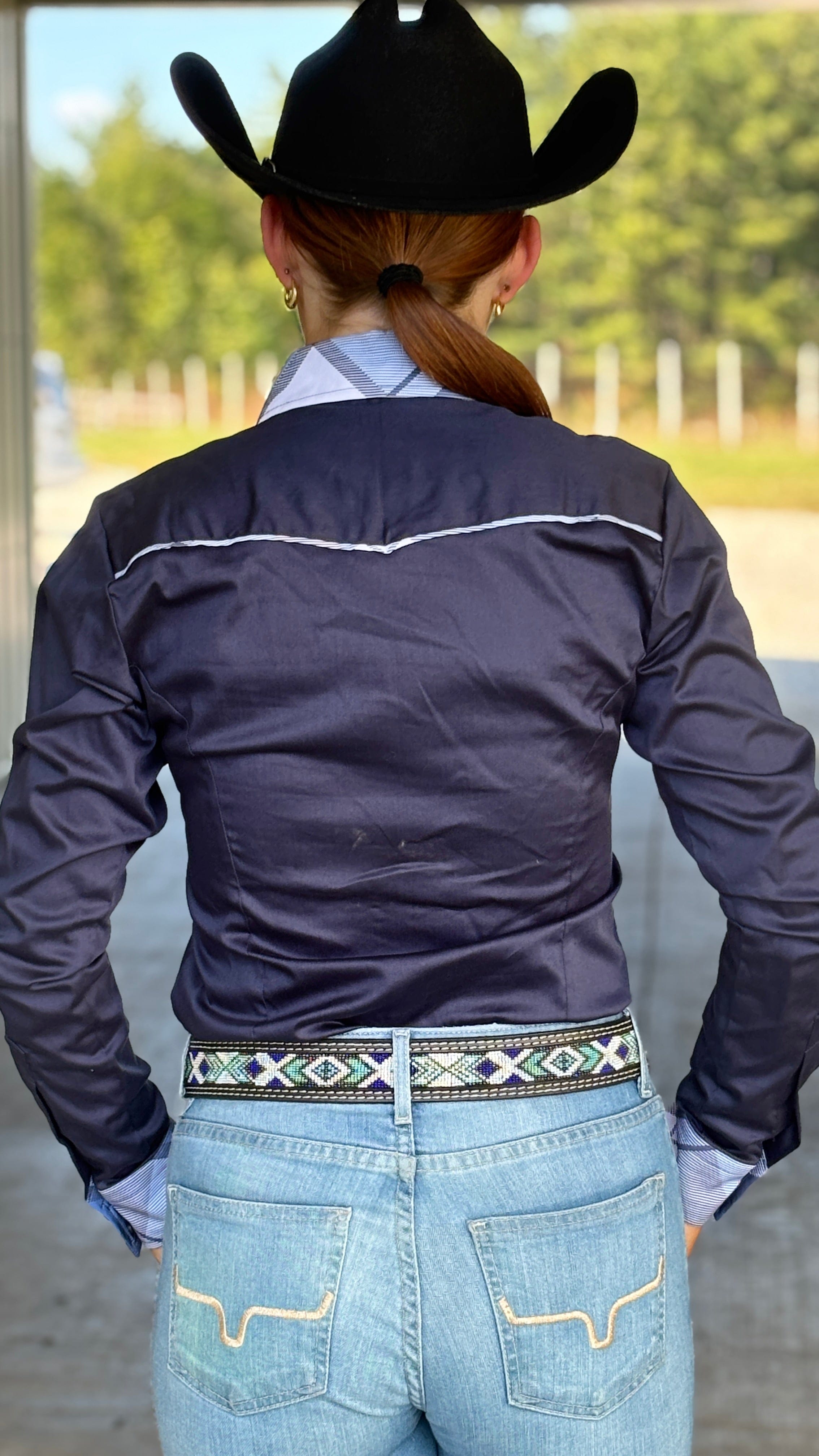 RHC Concealed Zipper Shirt - Navy - Henderson's Western Store