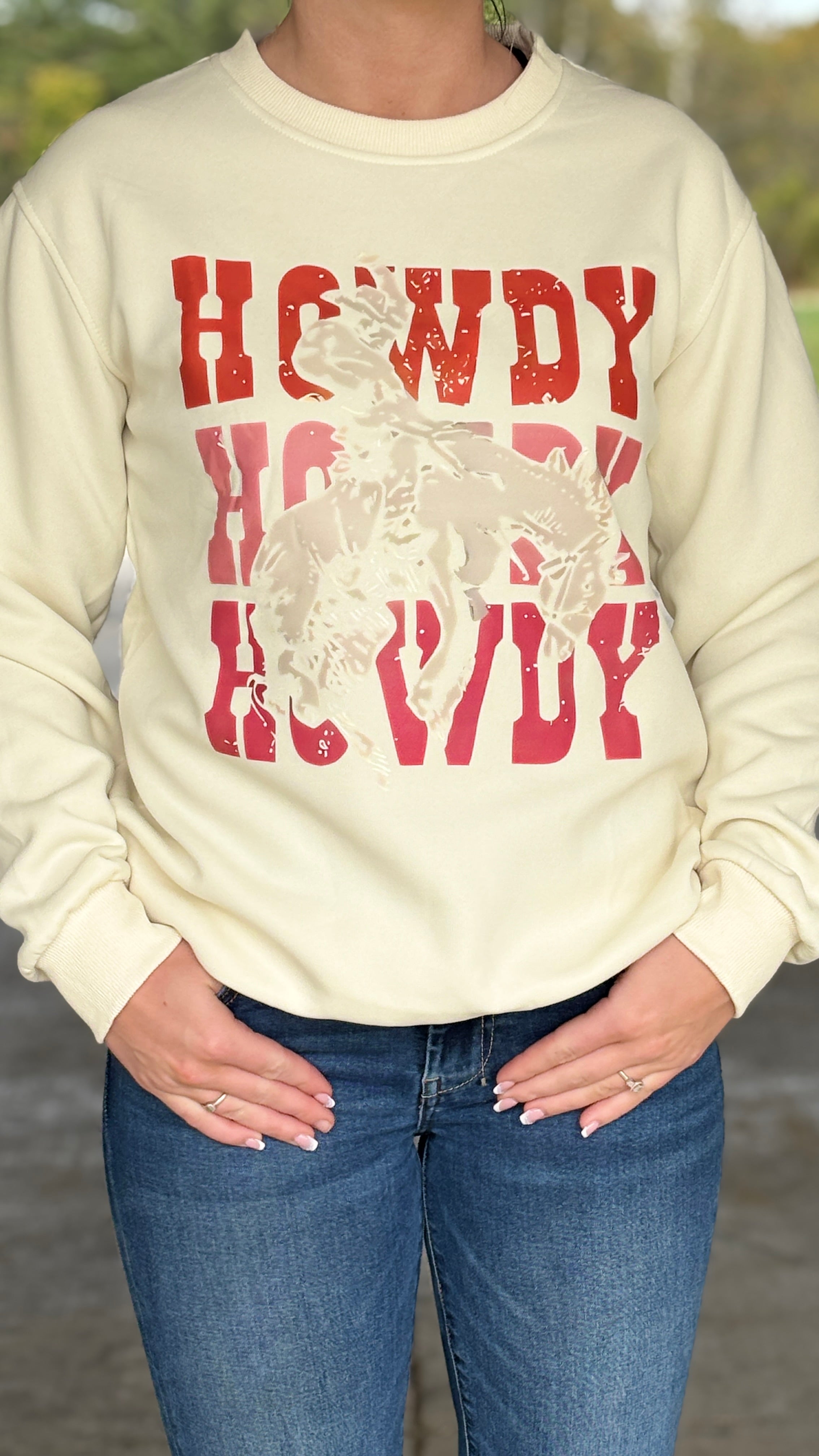 Western Cowboy Ranch Howdy Sweatshirt - Henderson's Western Store