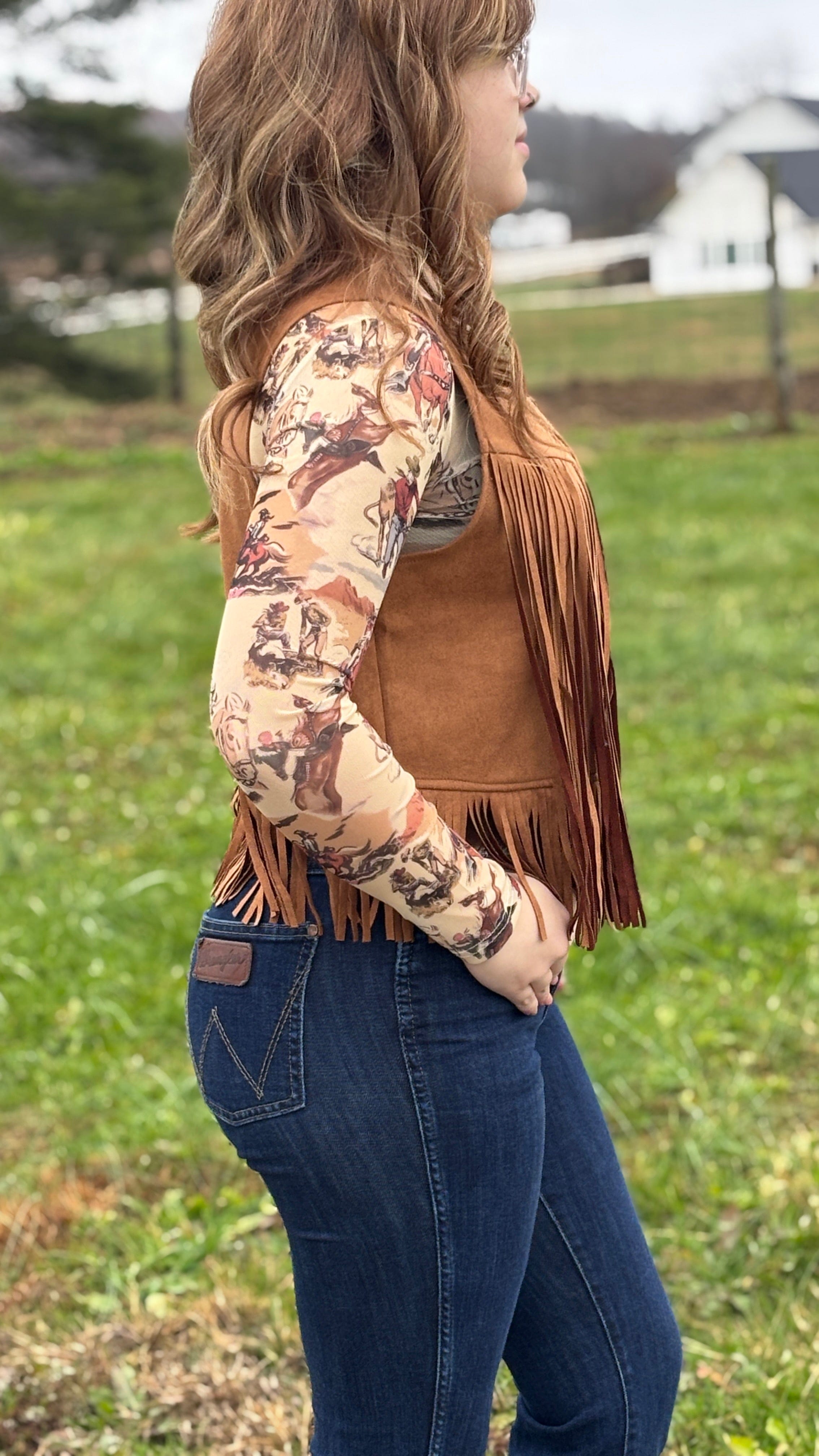 Rustic Western Fringe Vest - Henderson's Western Store