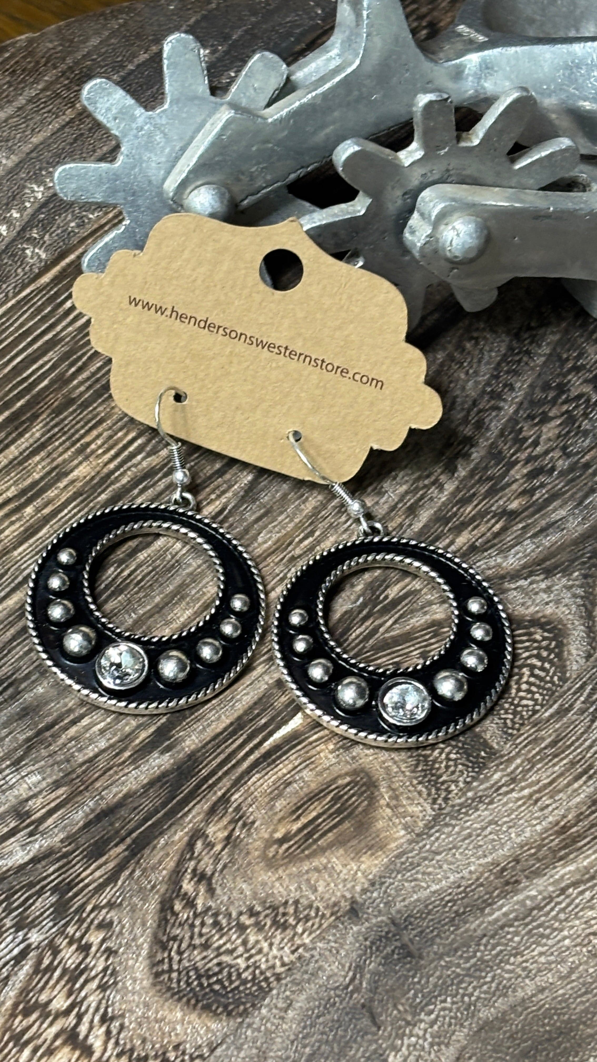 Western Rigidized Open Round Dangle Earrings - Henderson's Western Store