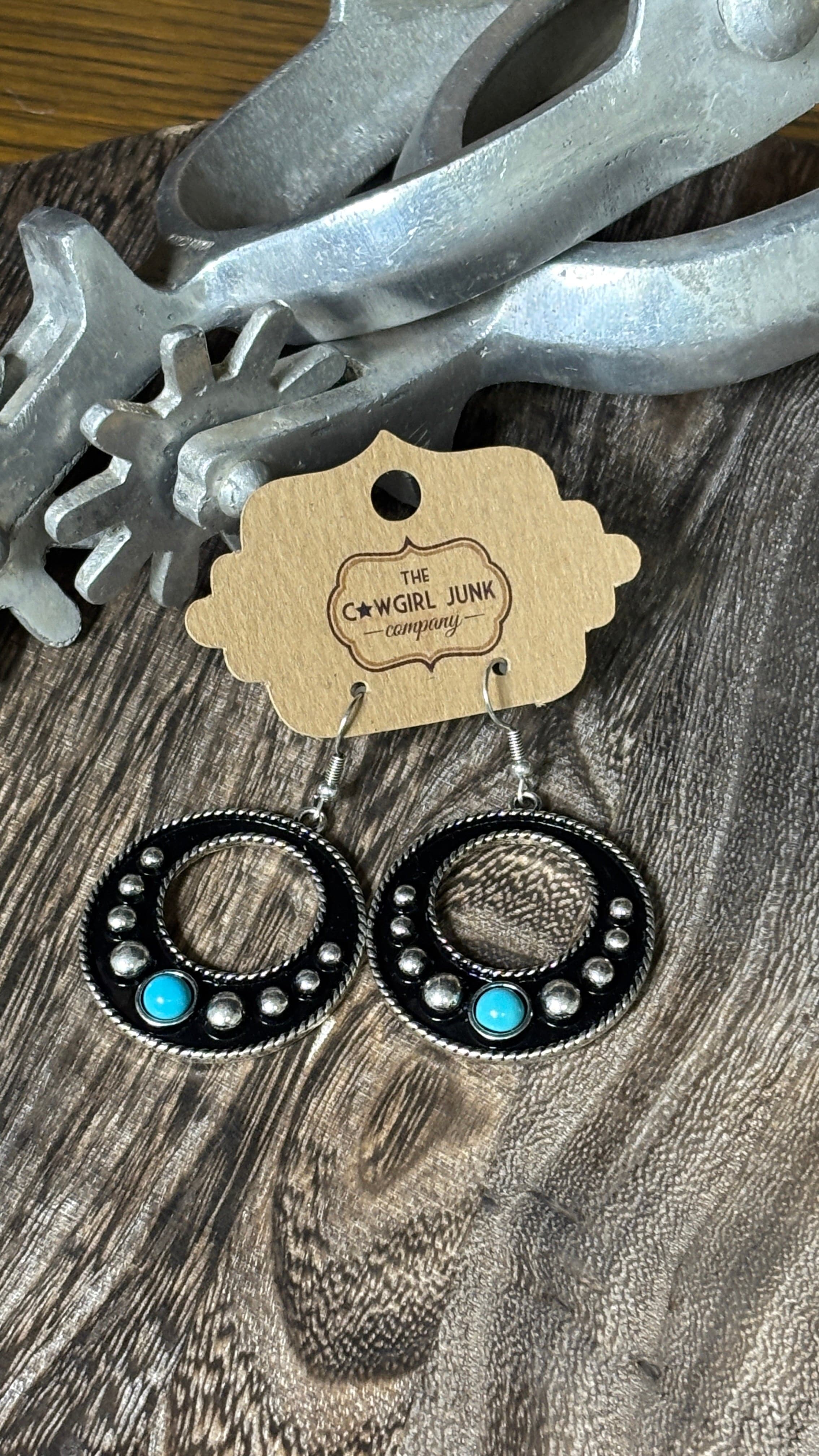Western Rigidized Open Round Dangle Earrings - Henderson's Western Store