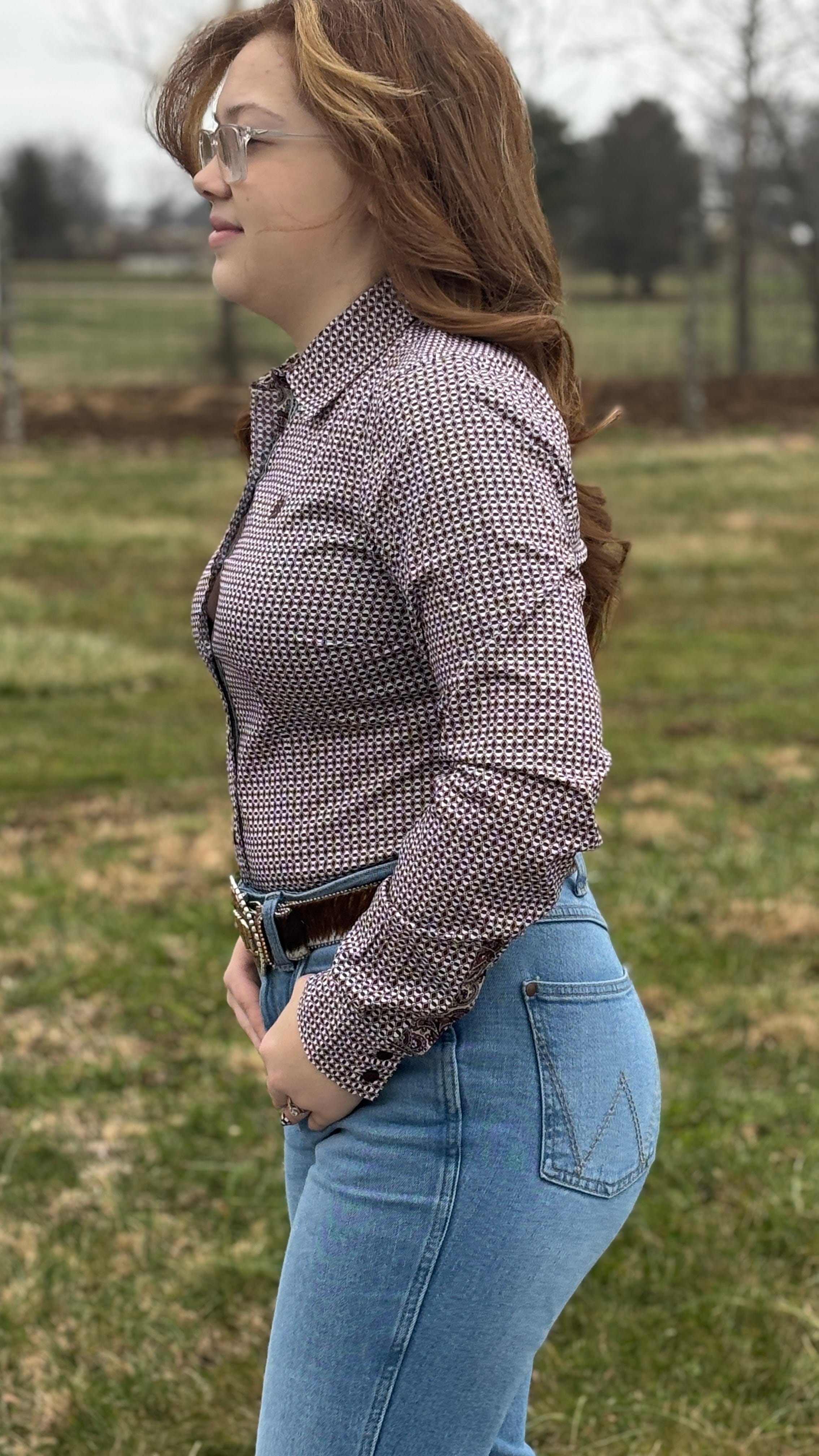 Ladies Cinch ~ Mulberry Geo - Henderson's Western Store