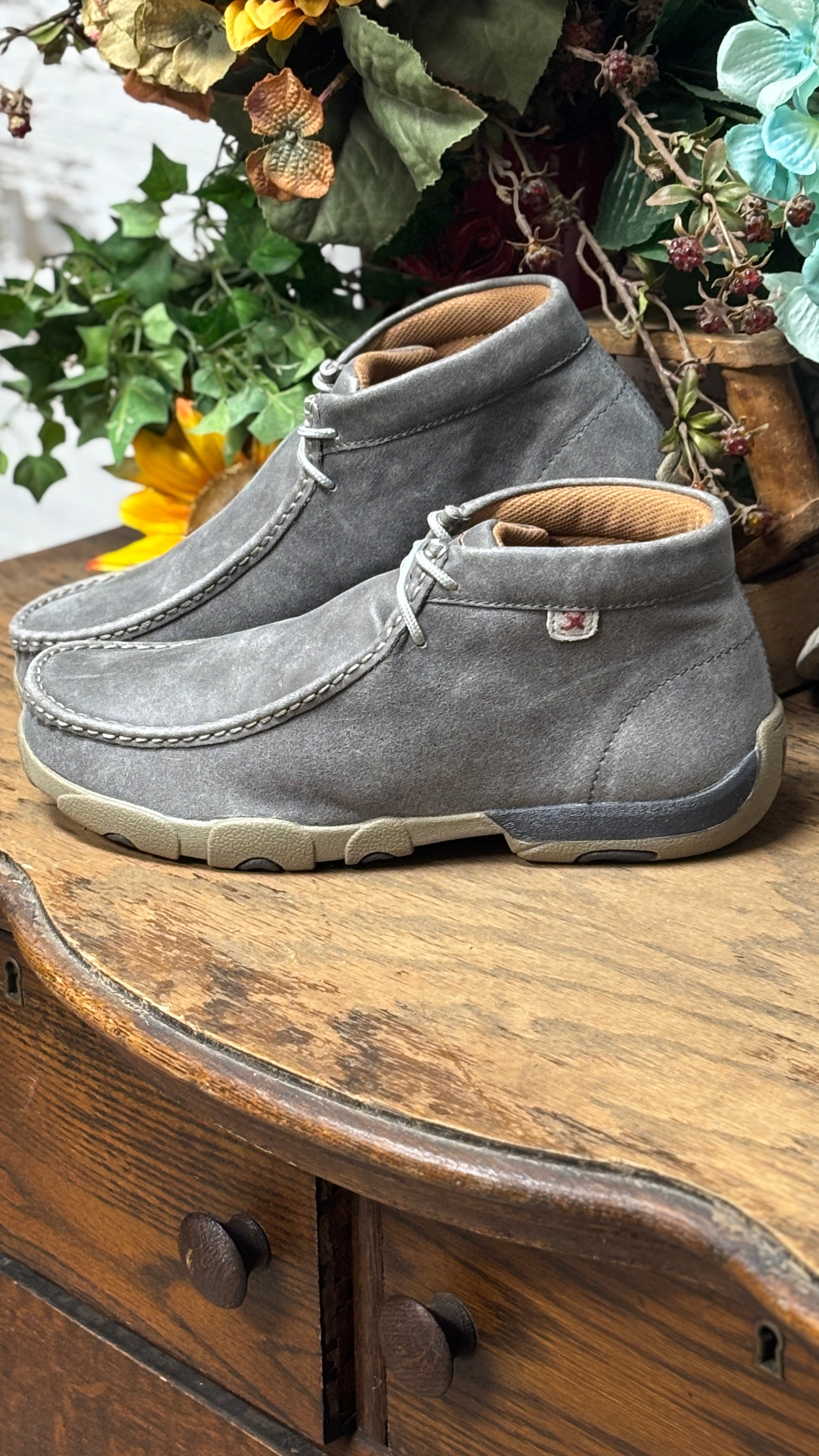 Men's Chukka Driving Moc ~ Grey - Henderson's Western Store