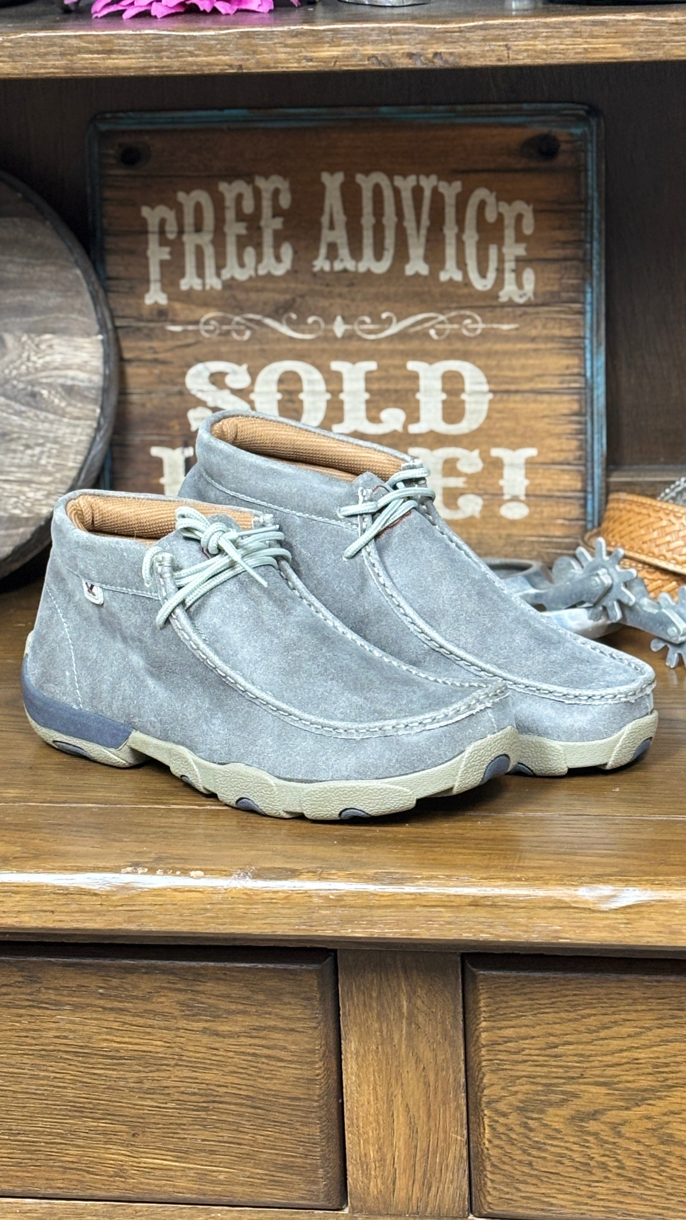 Men's Chukka Driving Moc ~ Grey - Henderson's Western Store