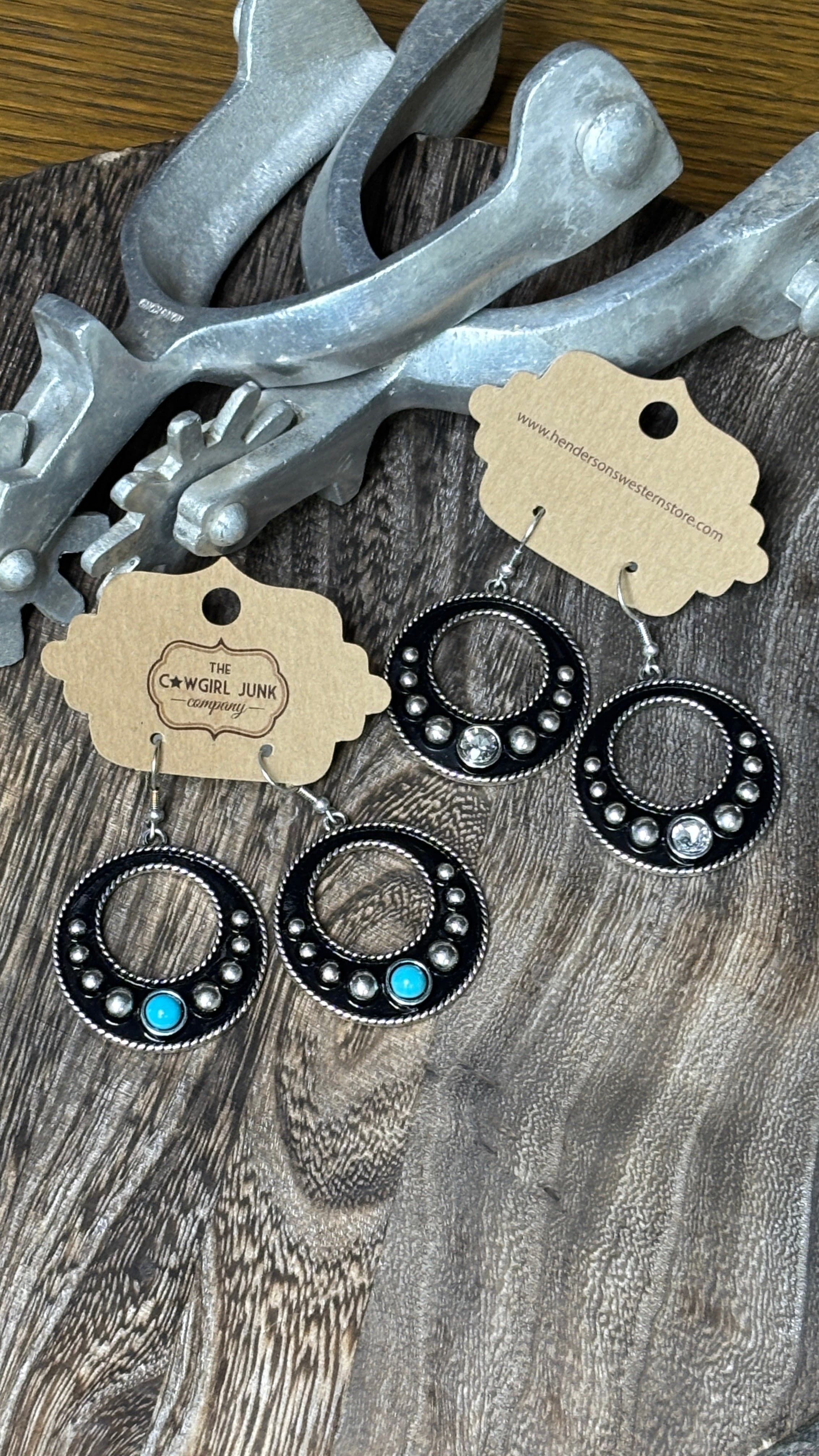 Western Rigidized Open Round Dangle Earrings - Henderson's Western Store