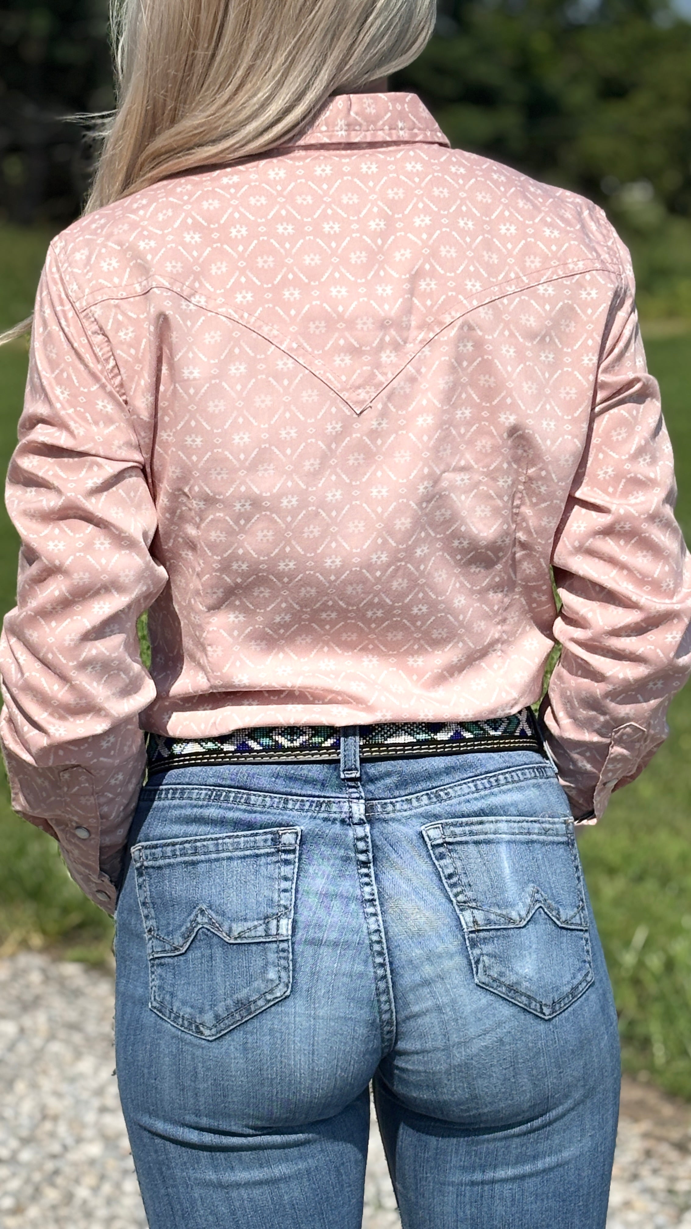 Wrangler Retro Western Snap ~ Blush Pink - Henderson's Western Store