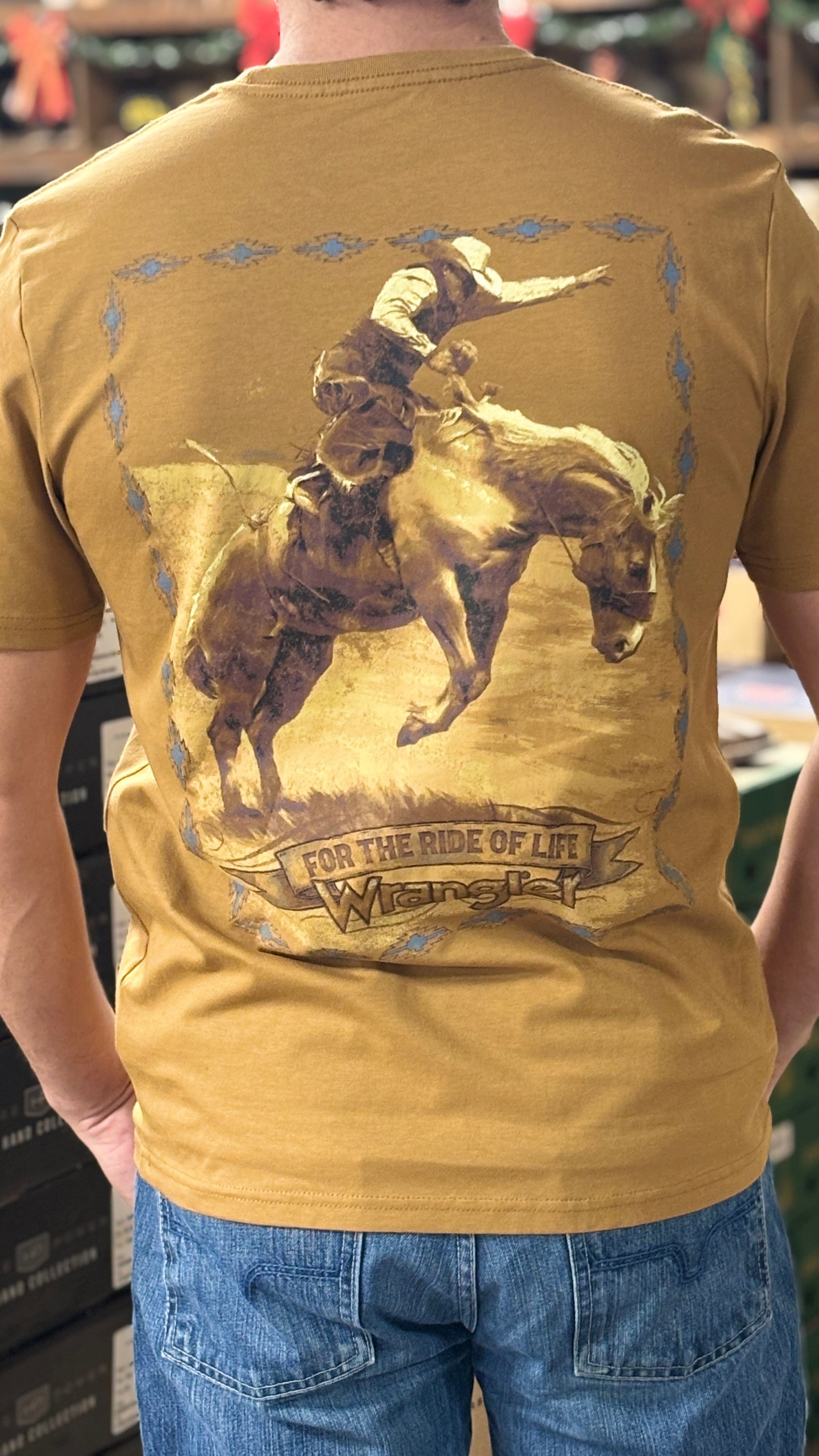 Wrangler Bucking Cowboy Tee - Henderson's Western Store
