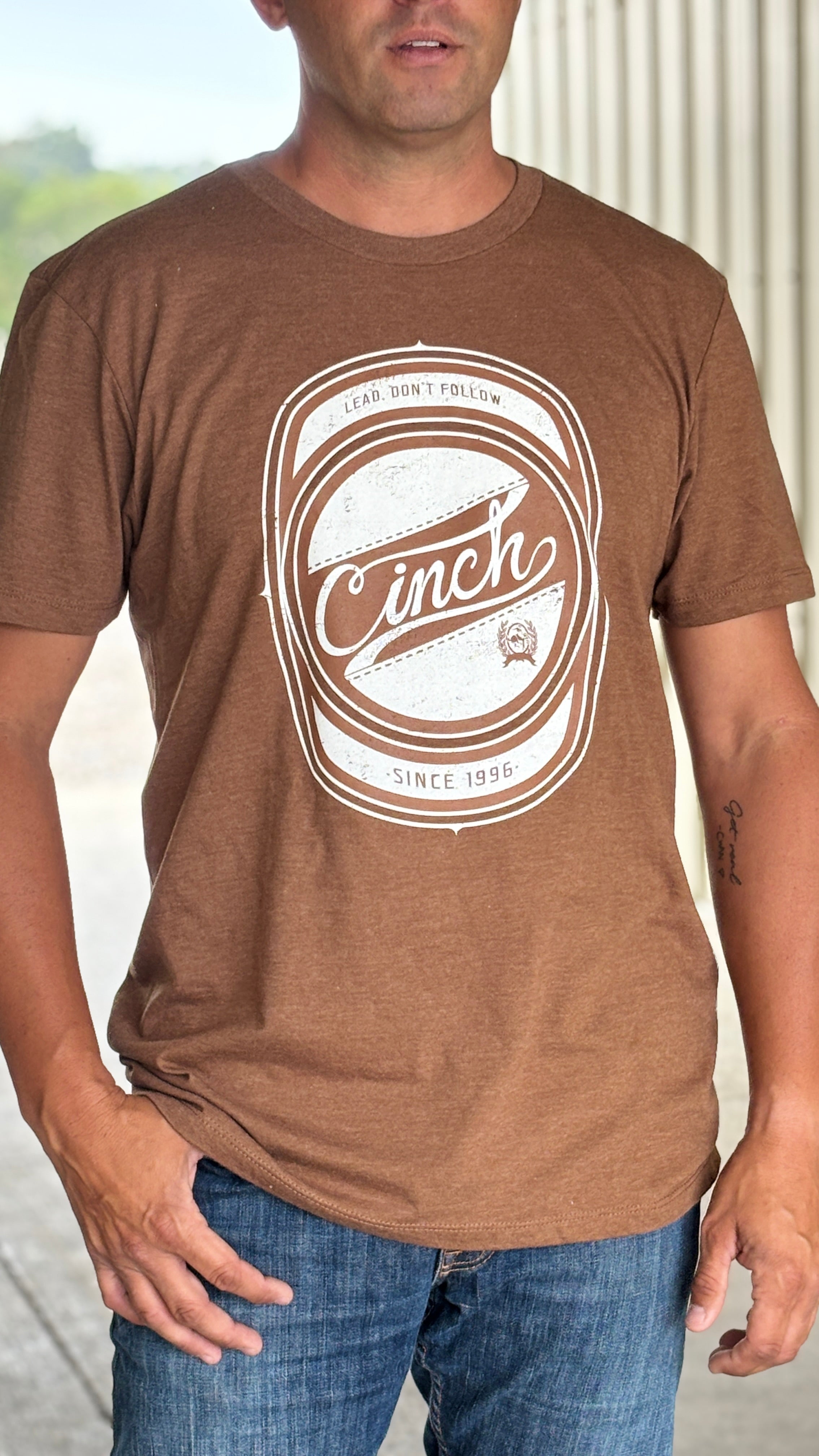 Men's Cinch Classic Tee ~ Brown - Henderson's Western Store