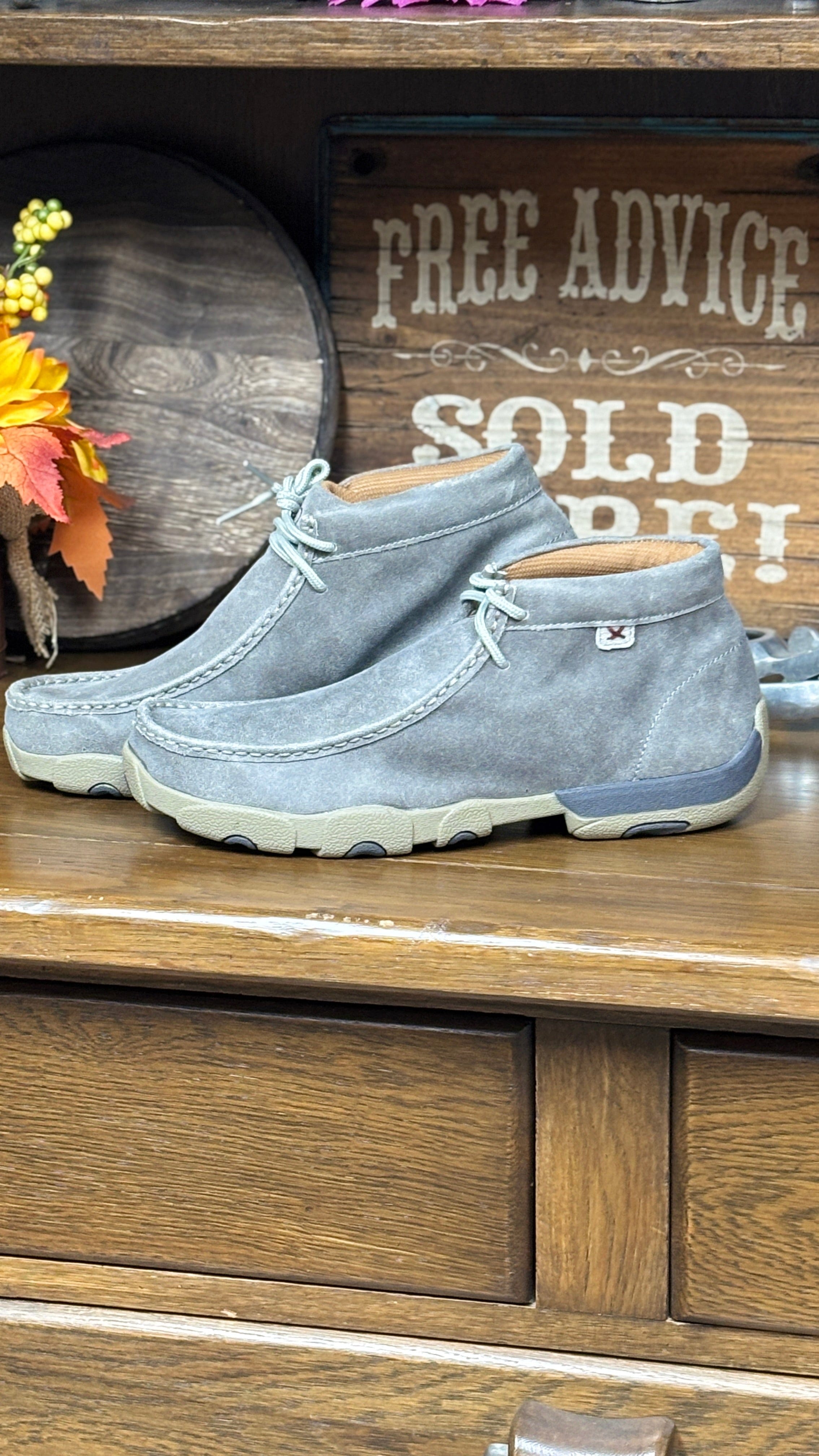 Men's Chukka Driving Moc ~ Grey - Henderson's Western Store