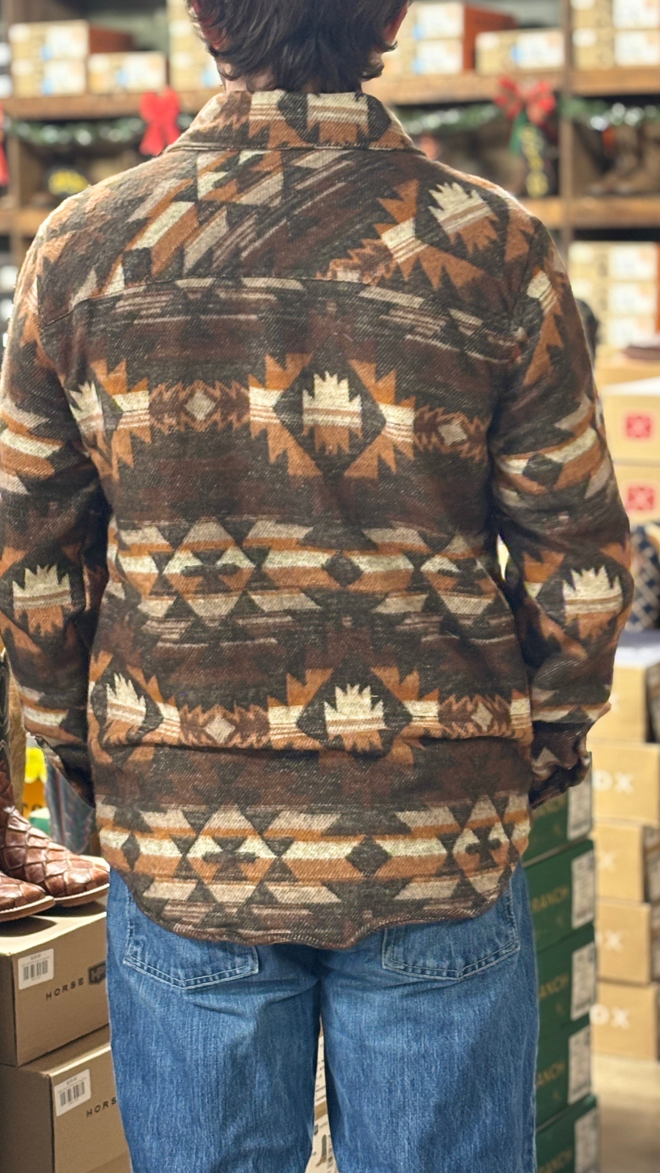 Aztec Jacquard Shacket by Rock & Roll - Henderson's Western Store