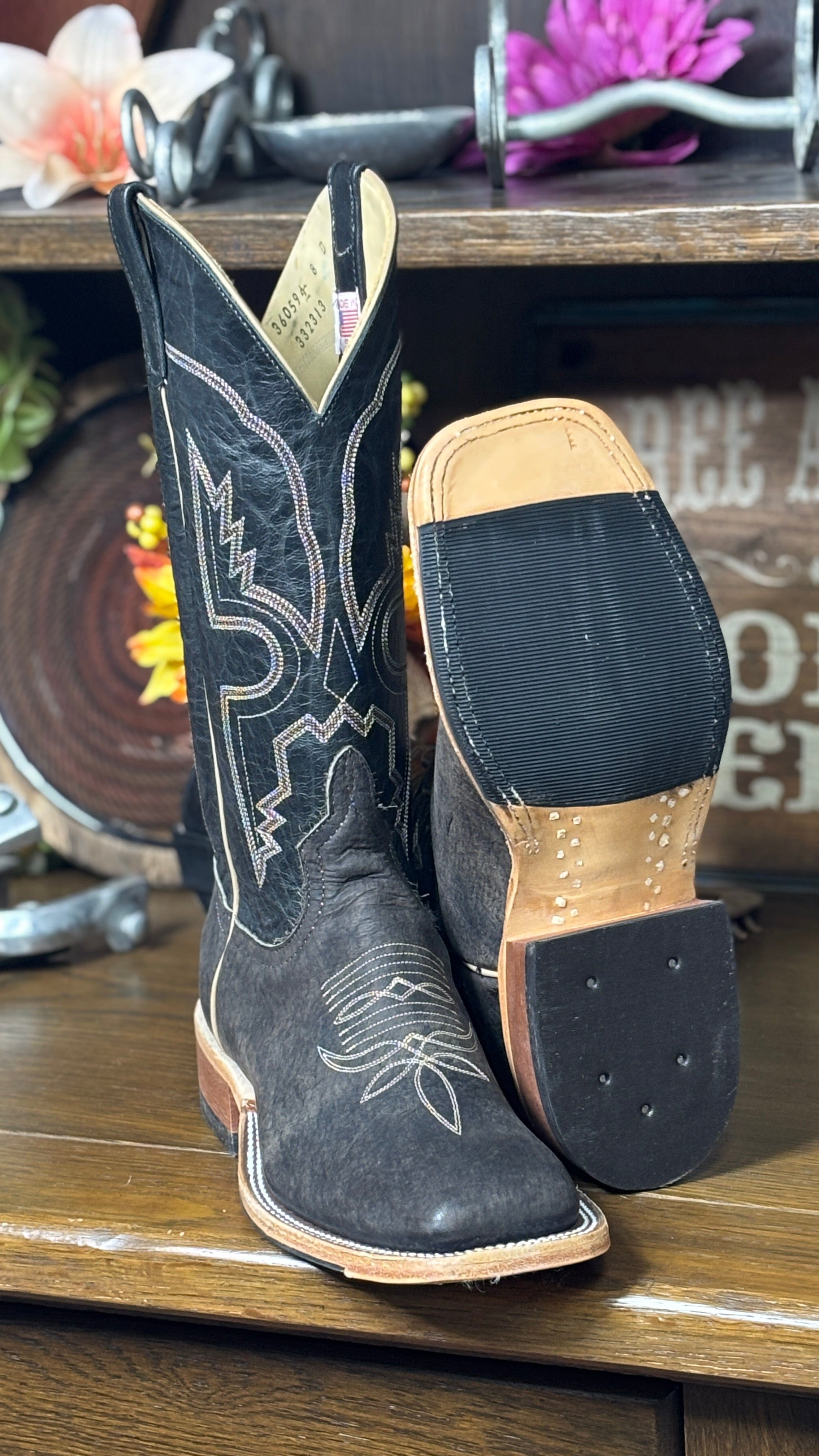 Black Bison Anderson Bean Boots - Henderson's Western Store