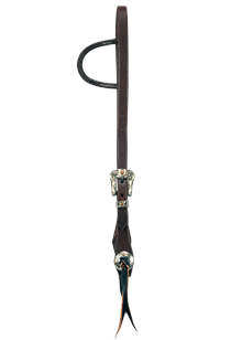 Oiled One Ear Headstall ~ Floral Buckle - Henderson's Western Store