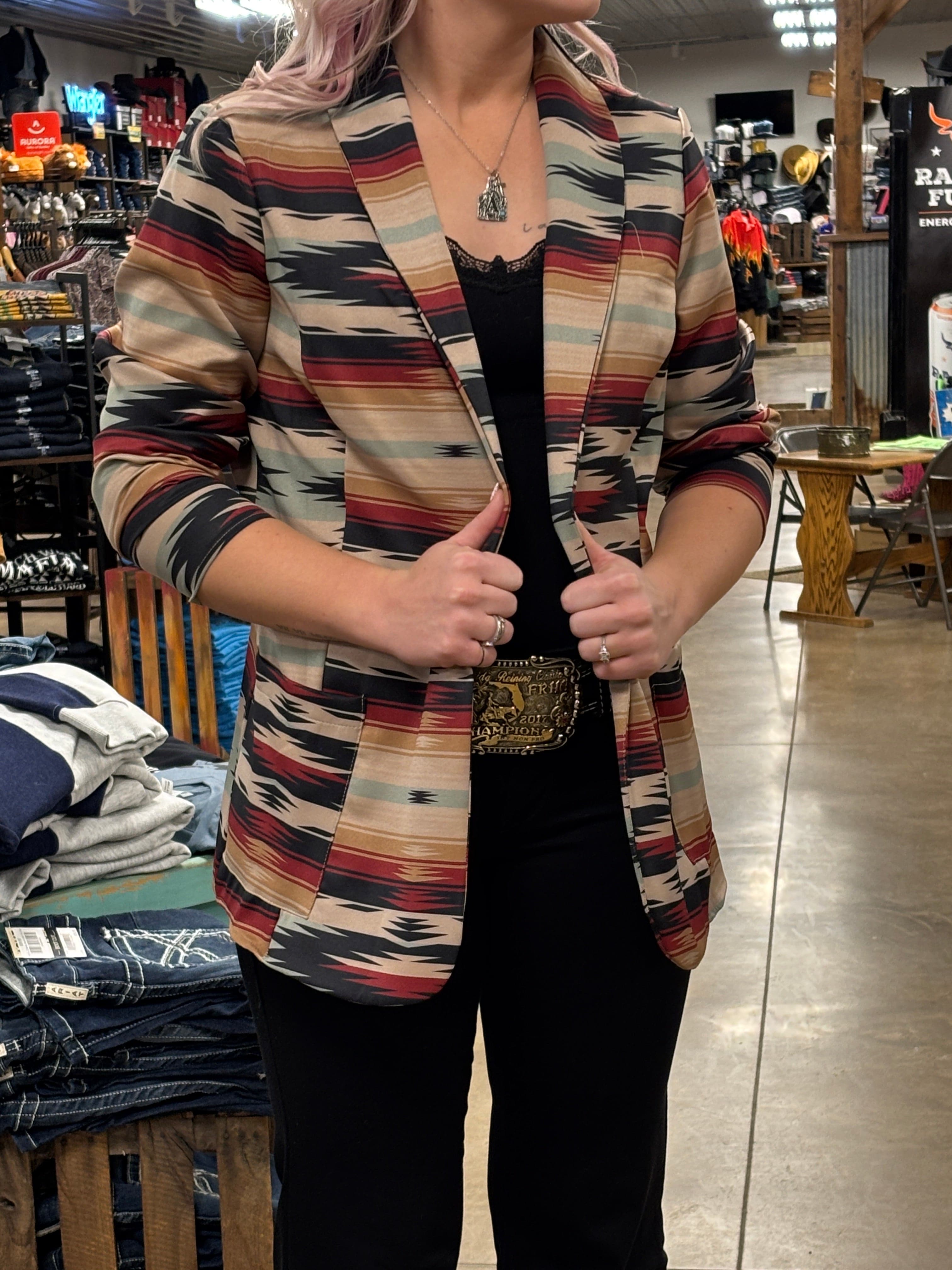 Aztec Print Blazer - Henderson's Western Store