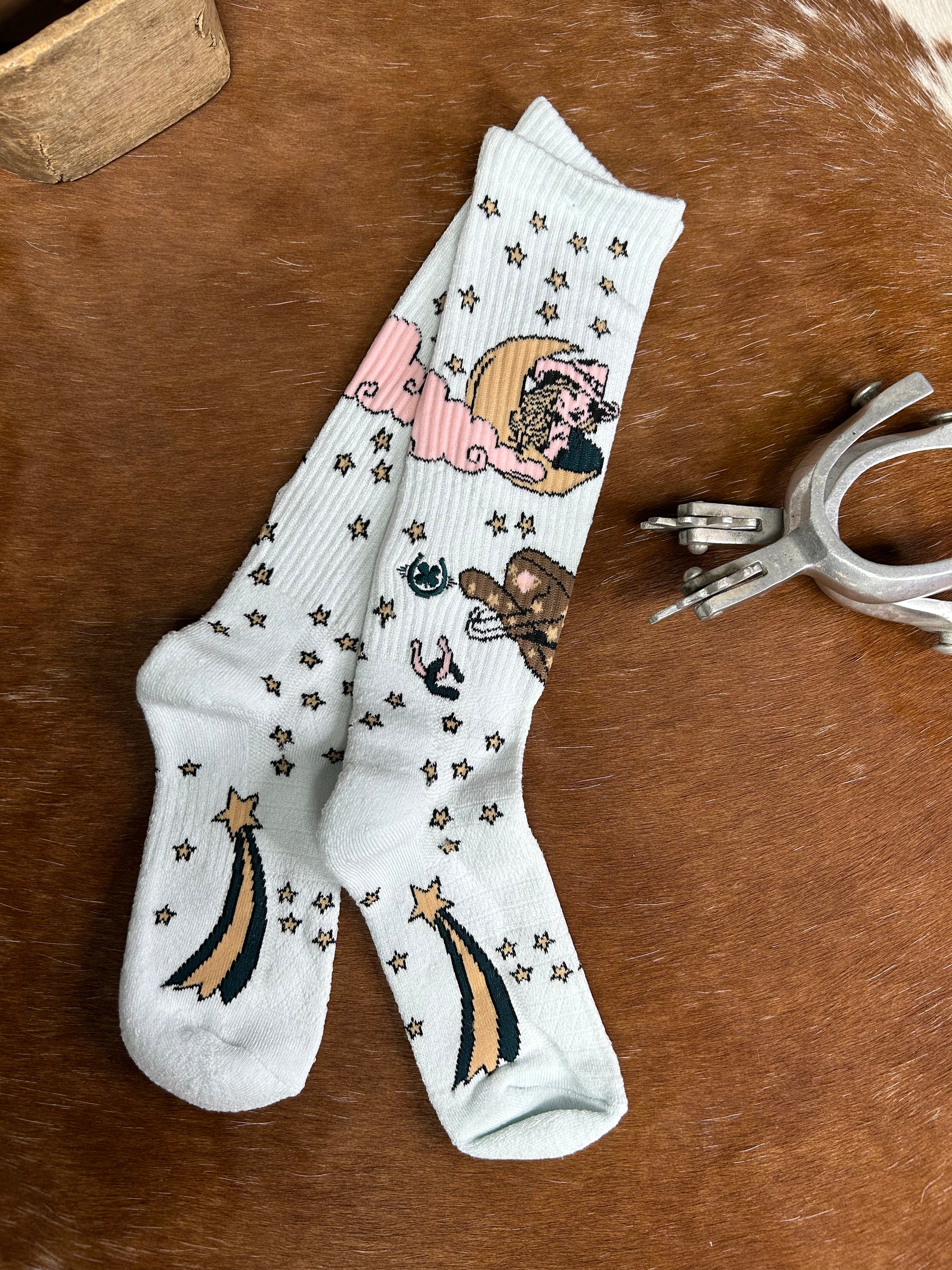 Lucky Chuck Socks ~ Cosmic Cowgirl - Henderson's Western Store