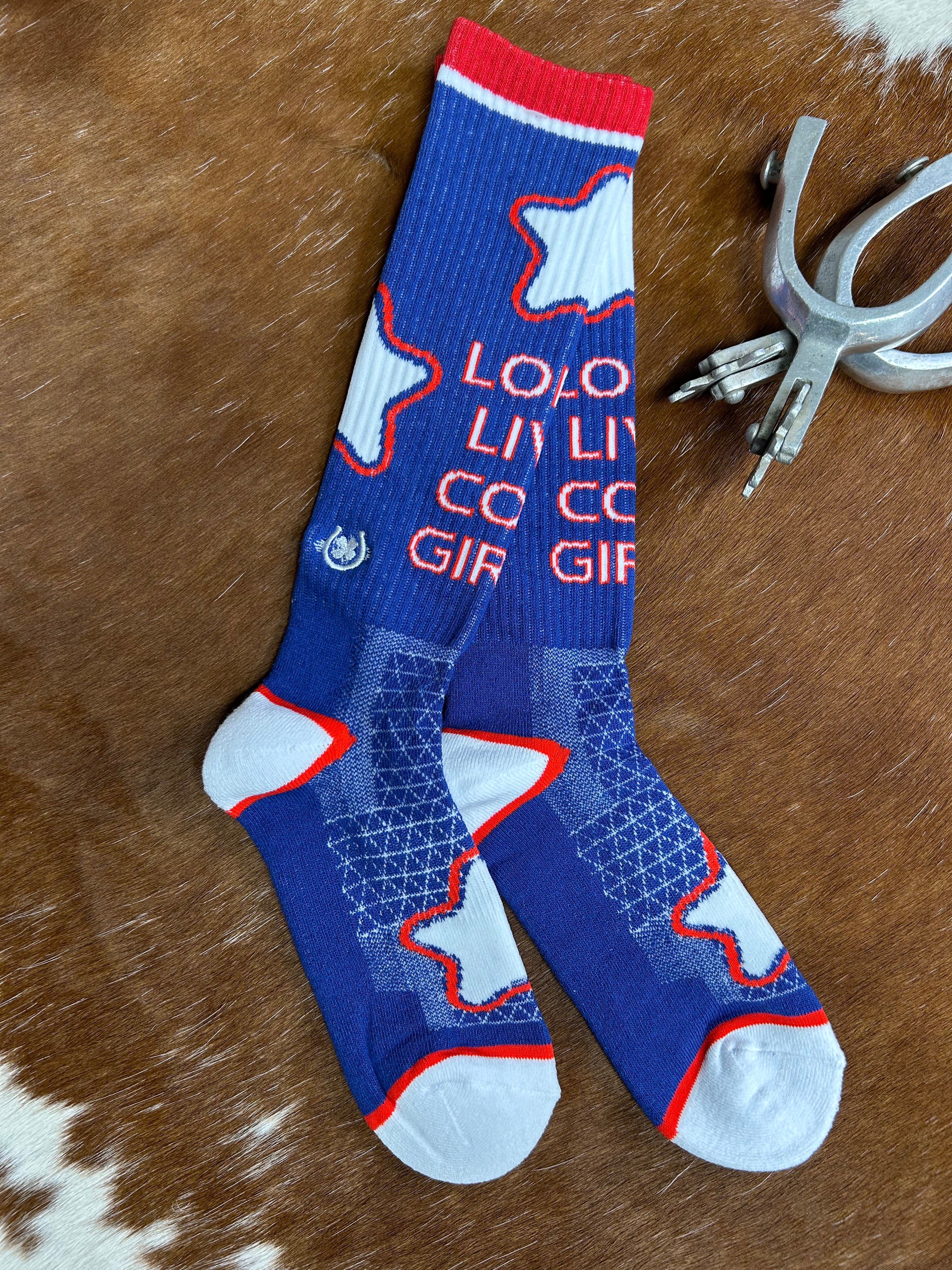Lucky Chuck Socks ~ Long Live Cowgirls - Henderson's Western Store