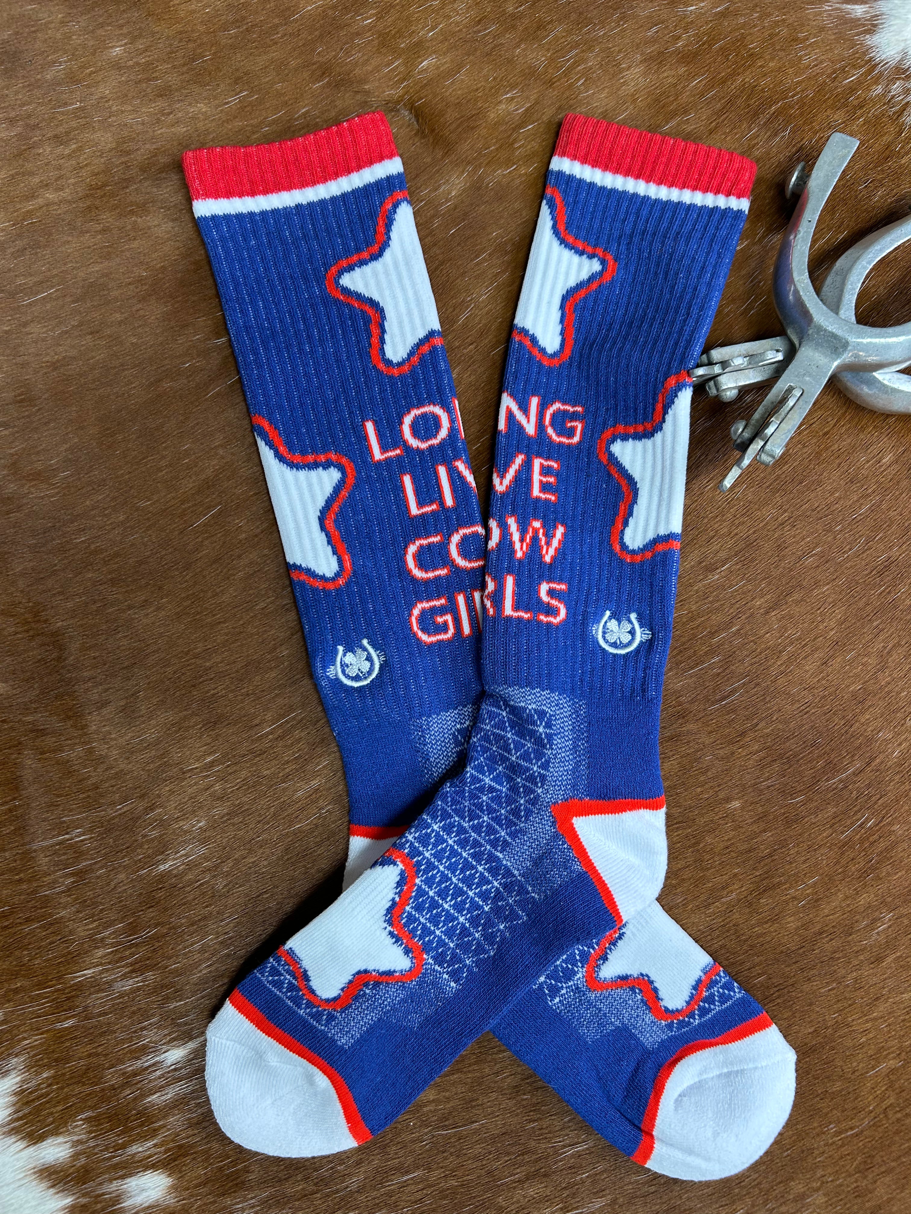 Lucky Chuck Socks ~ Long Live Cowgirls - Henderson's Western Store