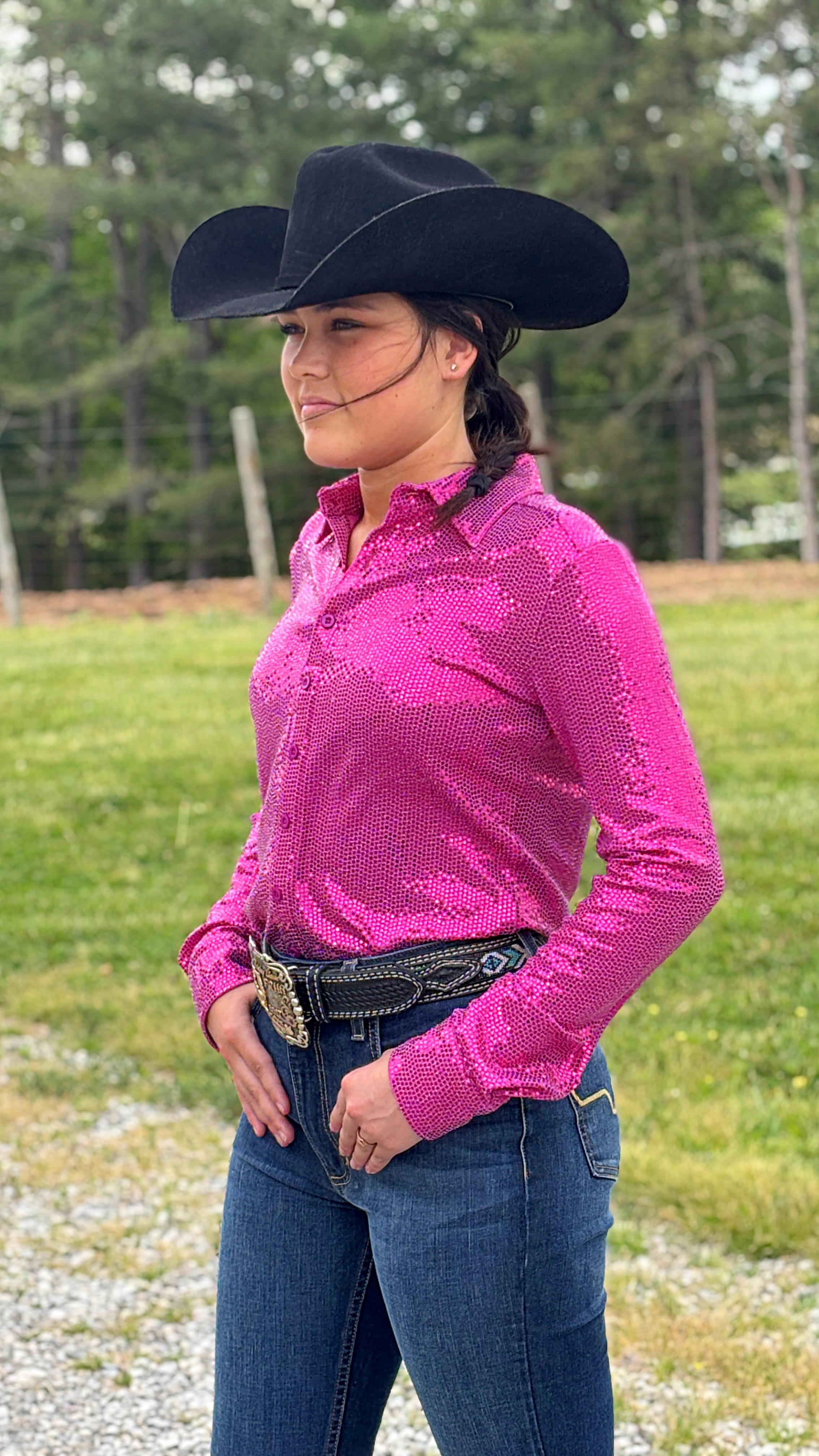 Sequin Pullover Button Up - Henderson's Western Store