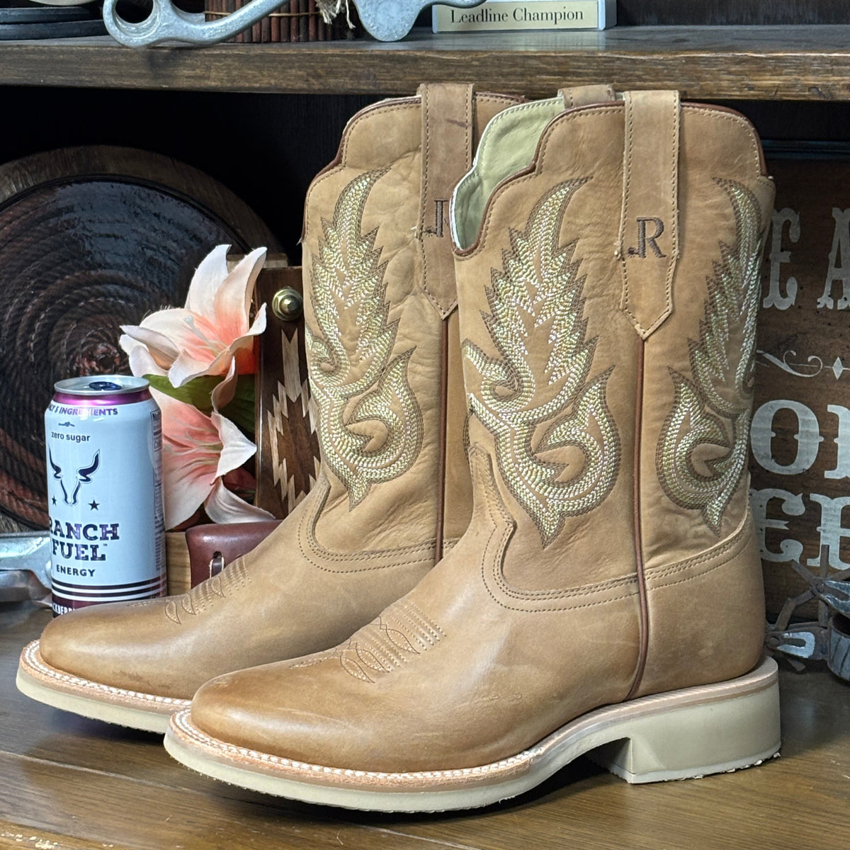 Tan Cowhide Boots by R. Watson display picture 1